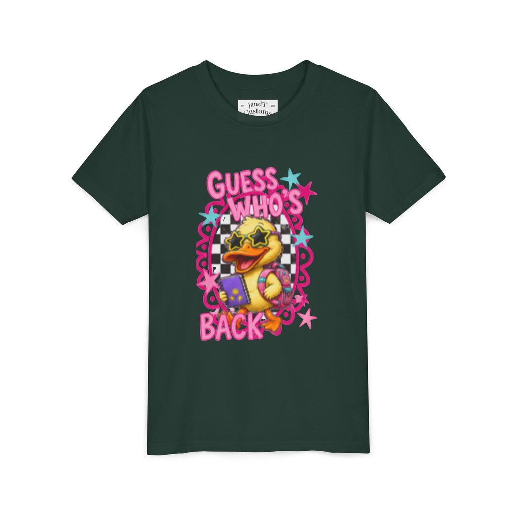 Back to School Youth Tee — "Back Again" Retro Duck Graphic