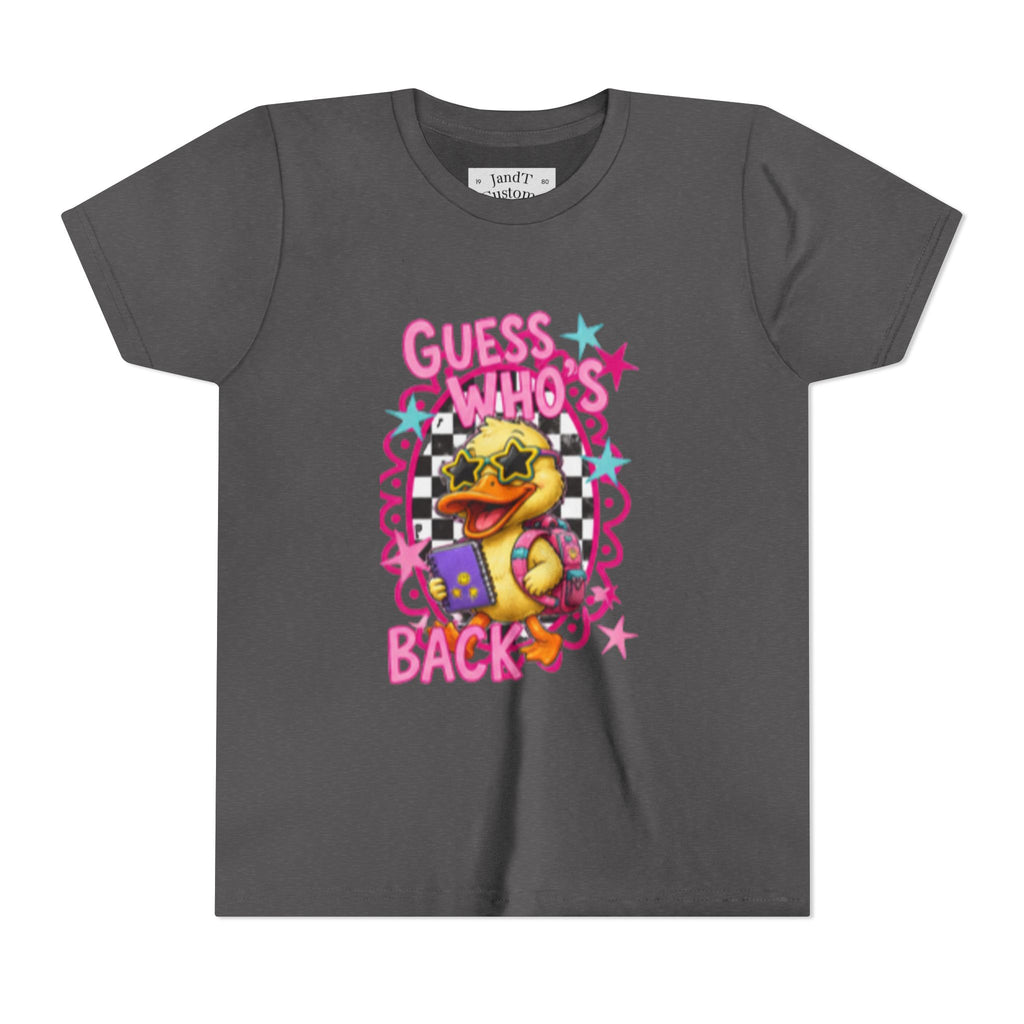 Back to School Youth Tee — "Back Again" Retro Duck Graphic
