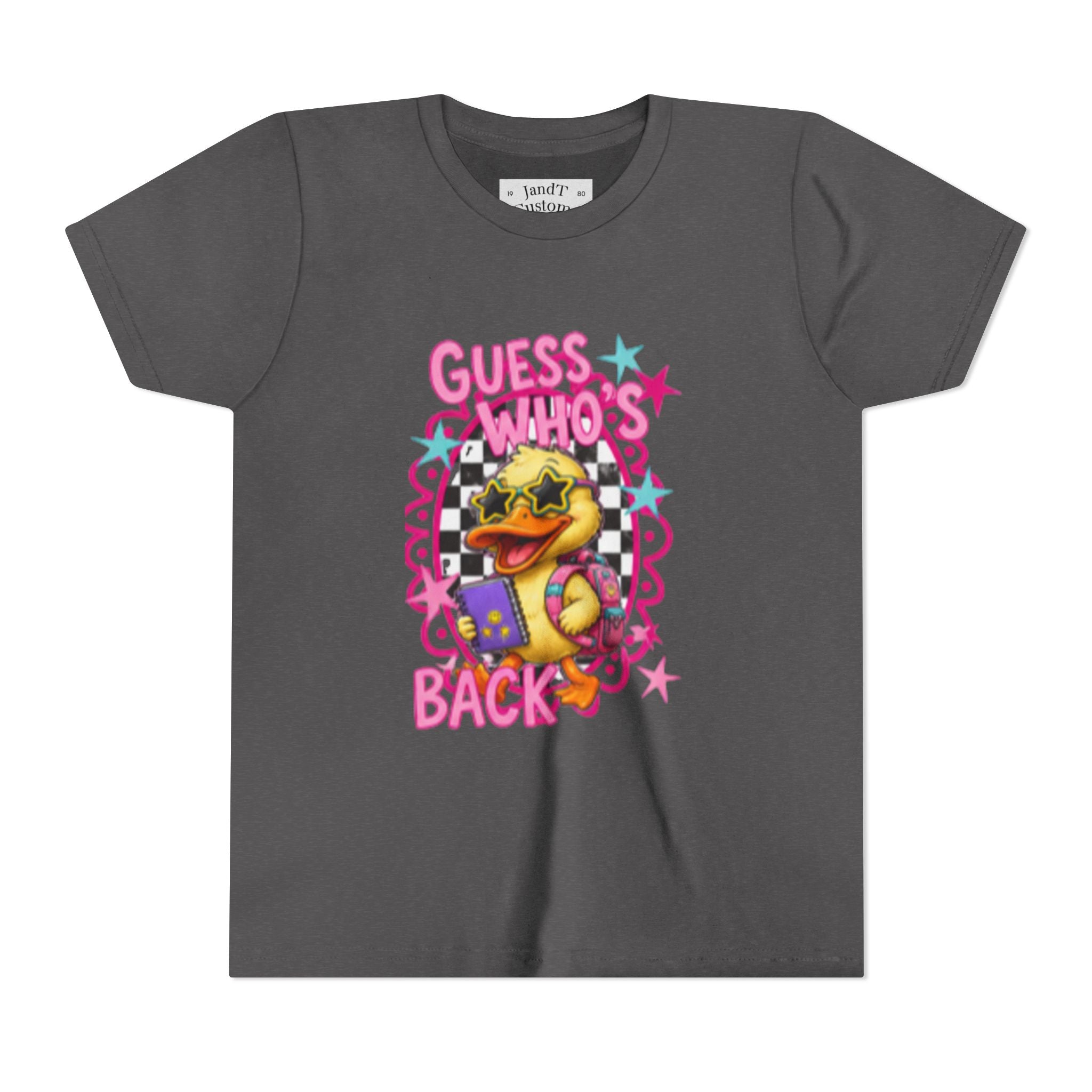 Back to School Youth Tee — "Back Again" Retro Duck Graphic