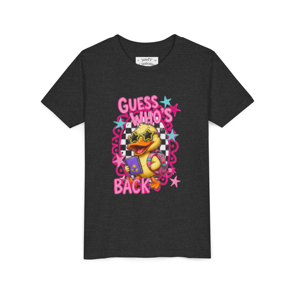 Back to School Youth Tee — "Back Again" Retro Duck Graphic