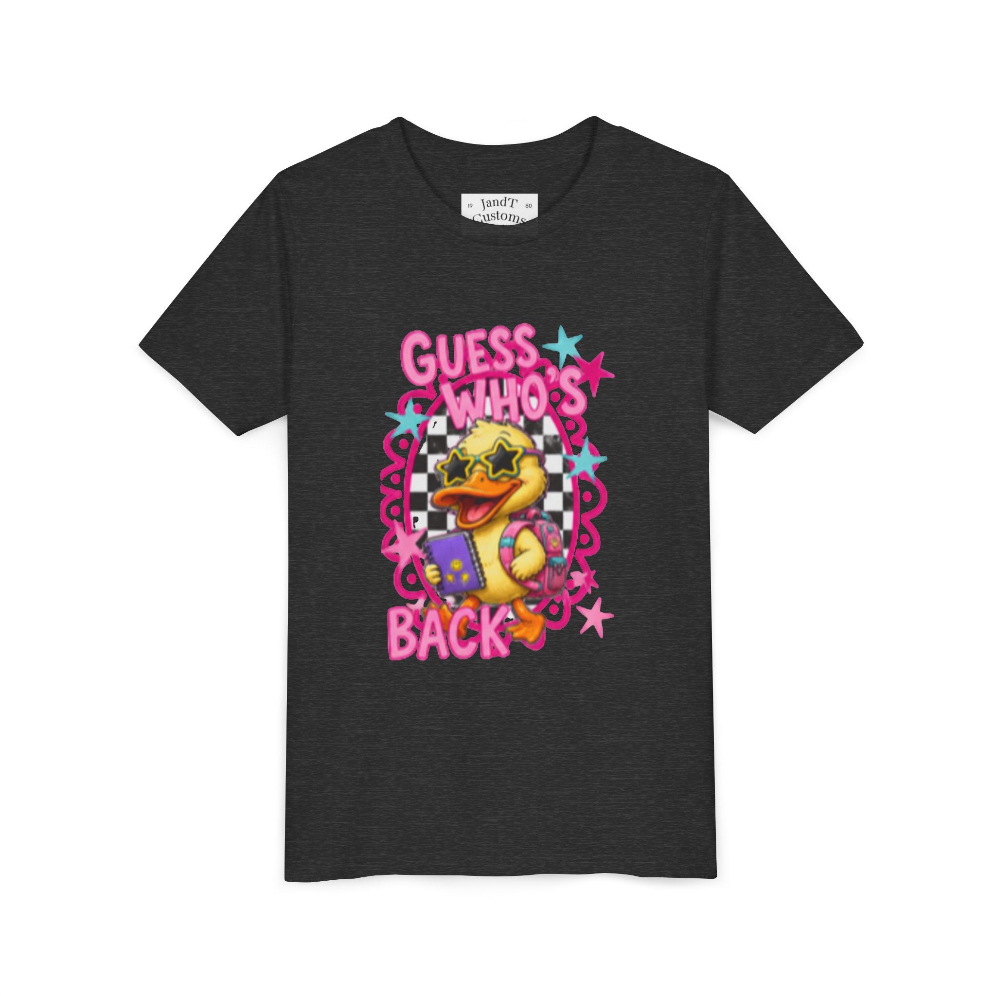 Back to School Youth Tee — "Back Again" Retro Duck Graphic