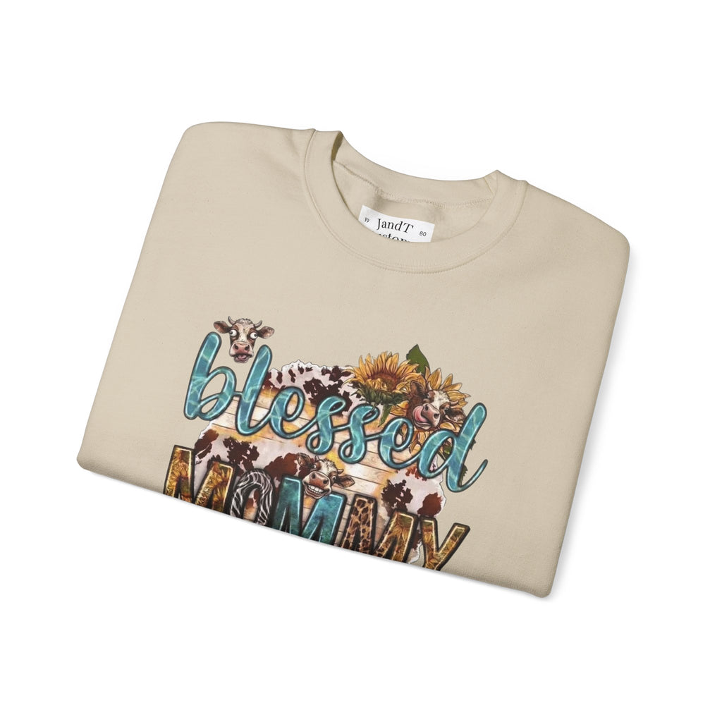 Blessed Mommy Sweatshirt — Floral Leopard Mama Pullover