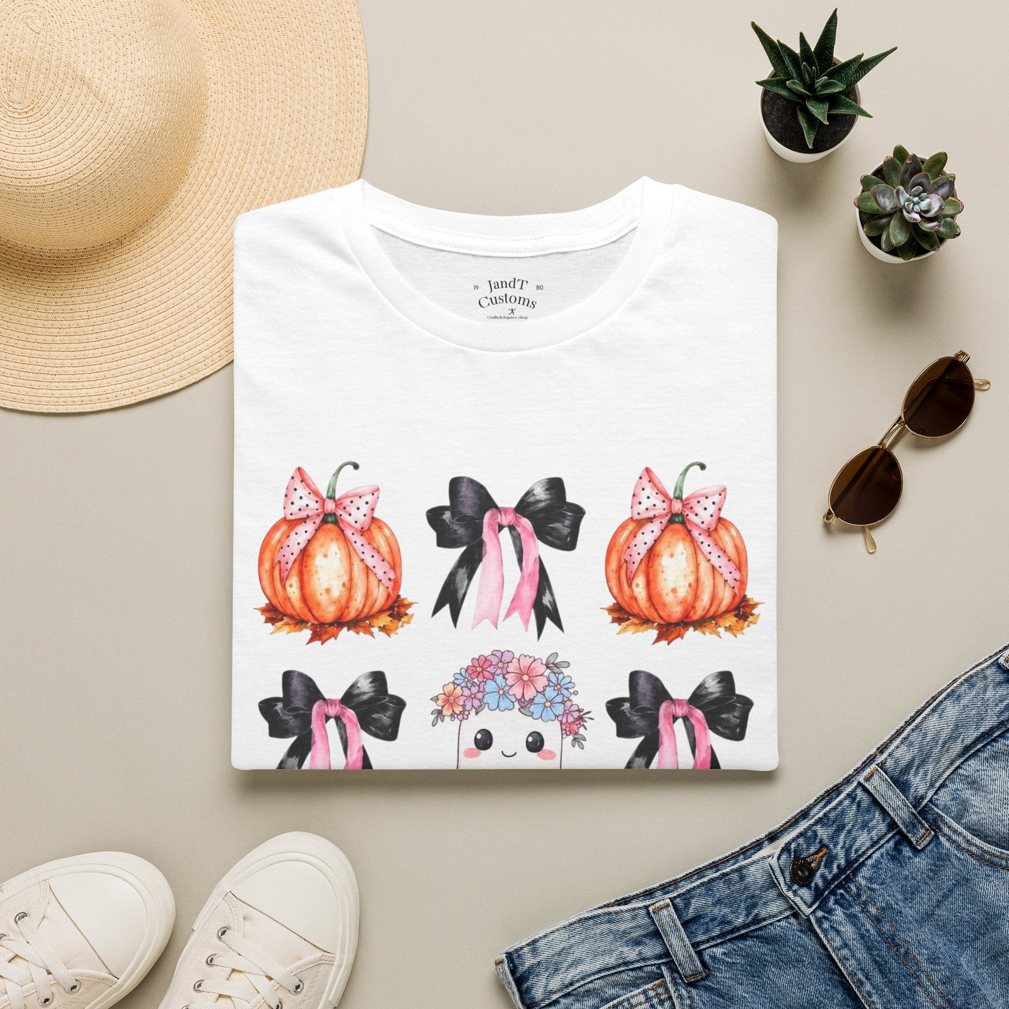 Pumpkin and Ribbons Softstyle T-Shirt