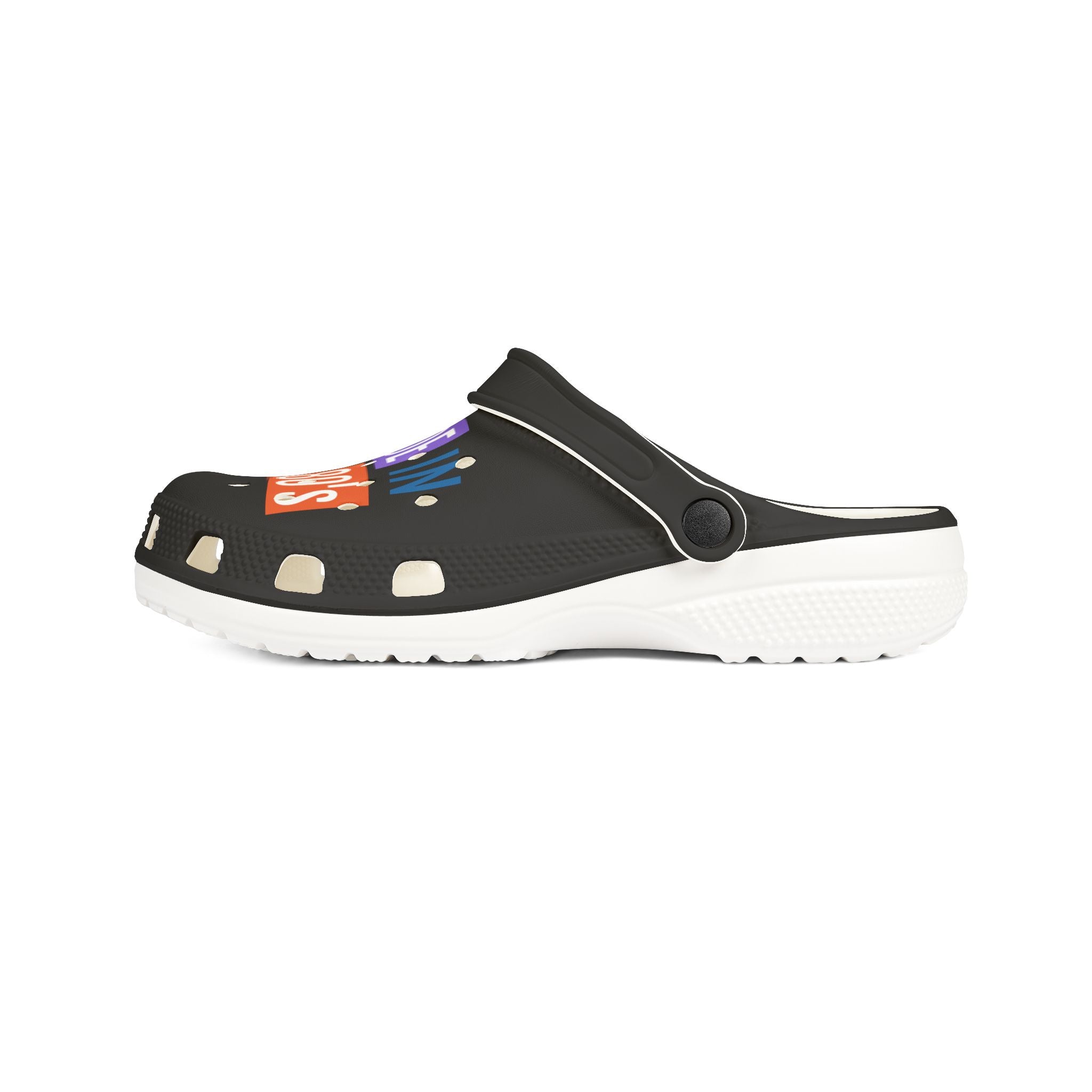 Graphic EVA Foam Clogs – "Made in the 80's" Retro Slip-On Shoes
