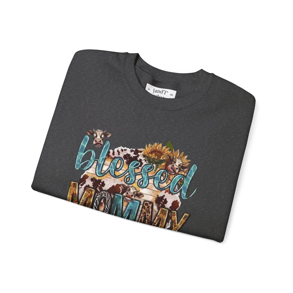 Blessed Mommy Sweatshirt — Floral Leopard Mama Pullover