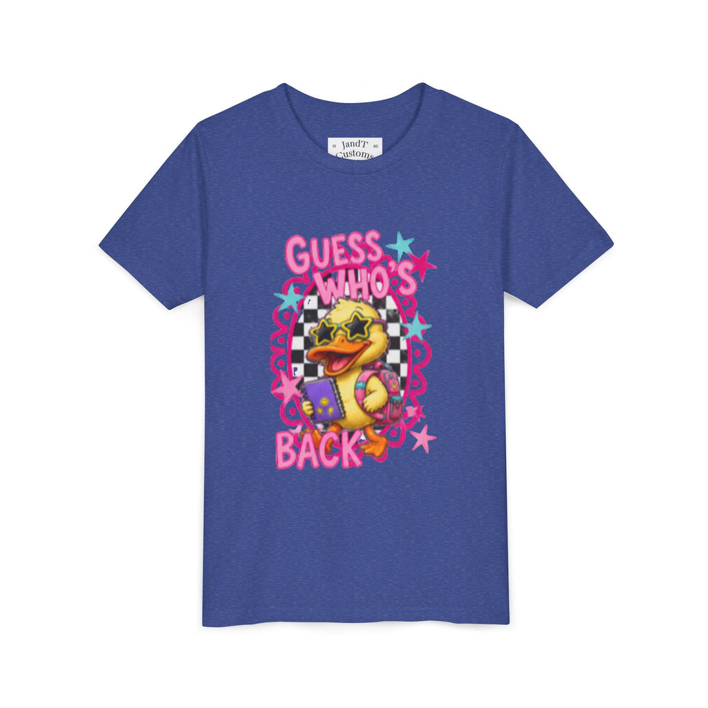 Back to School Youth Tee — "Back Again" Retro Duck Graphic