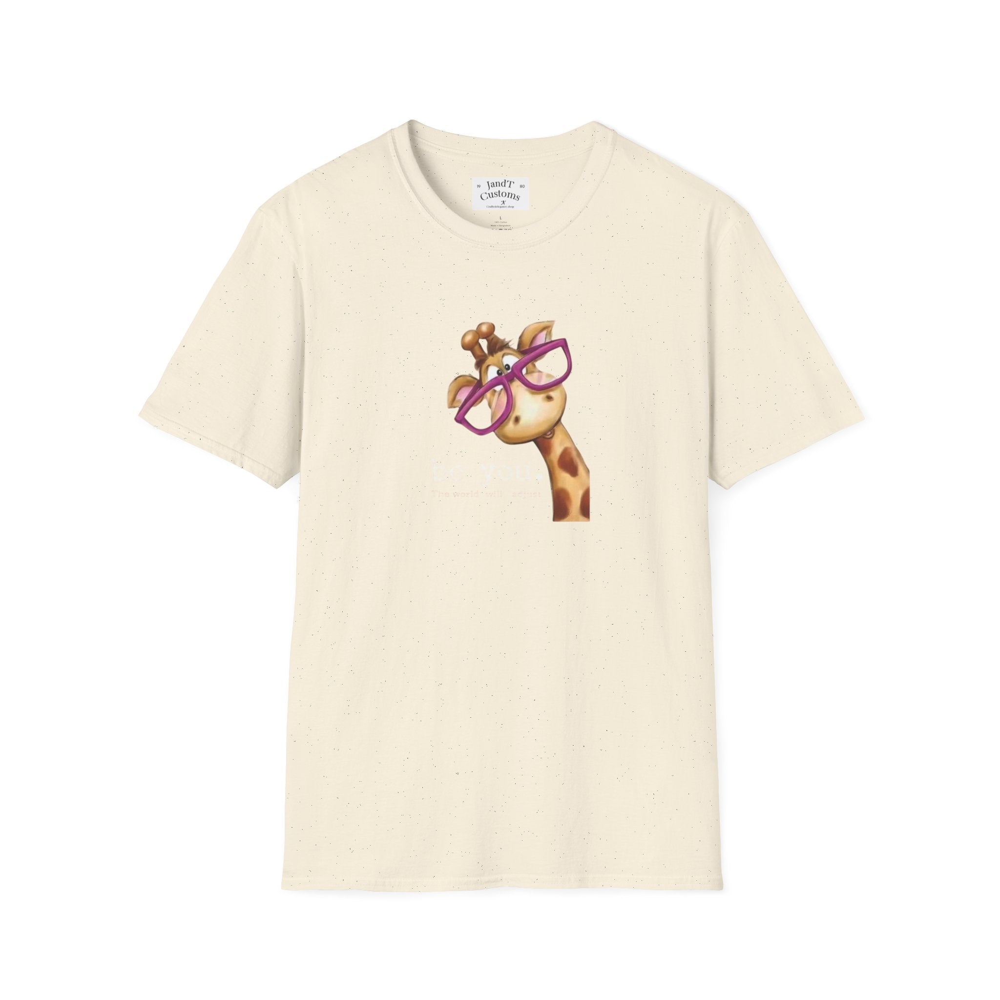 Giraffe with Pink Glasses T-Shirt