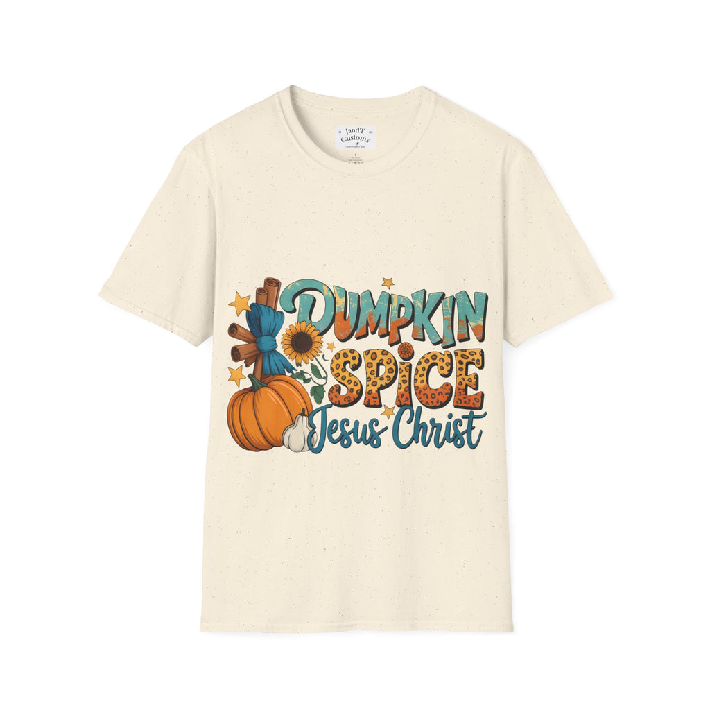 Pumpkin Spice Jesus Christ T-Shirt — Fall Pumpkin & Sunflower Graphic Tee