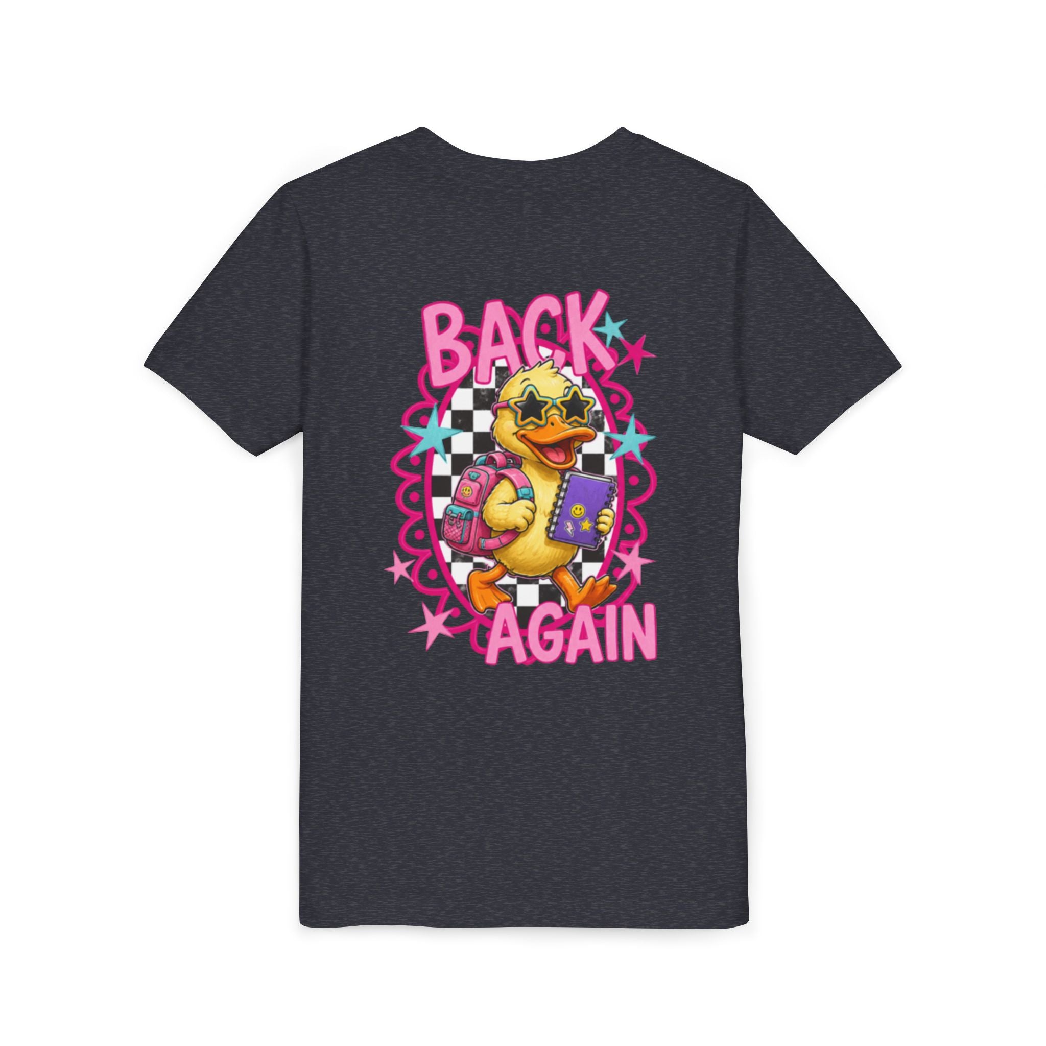 Back to School Youth Tee — "Back Again" Retro Duck Graphic