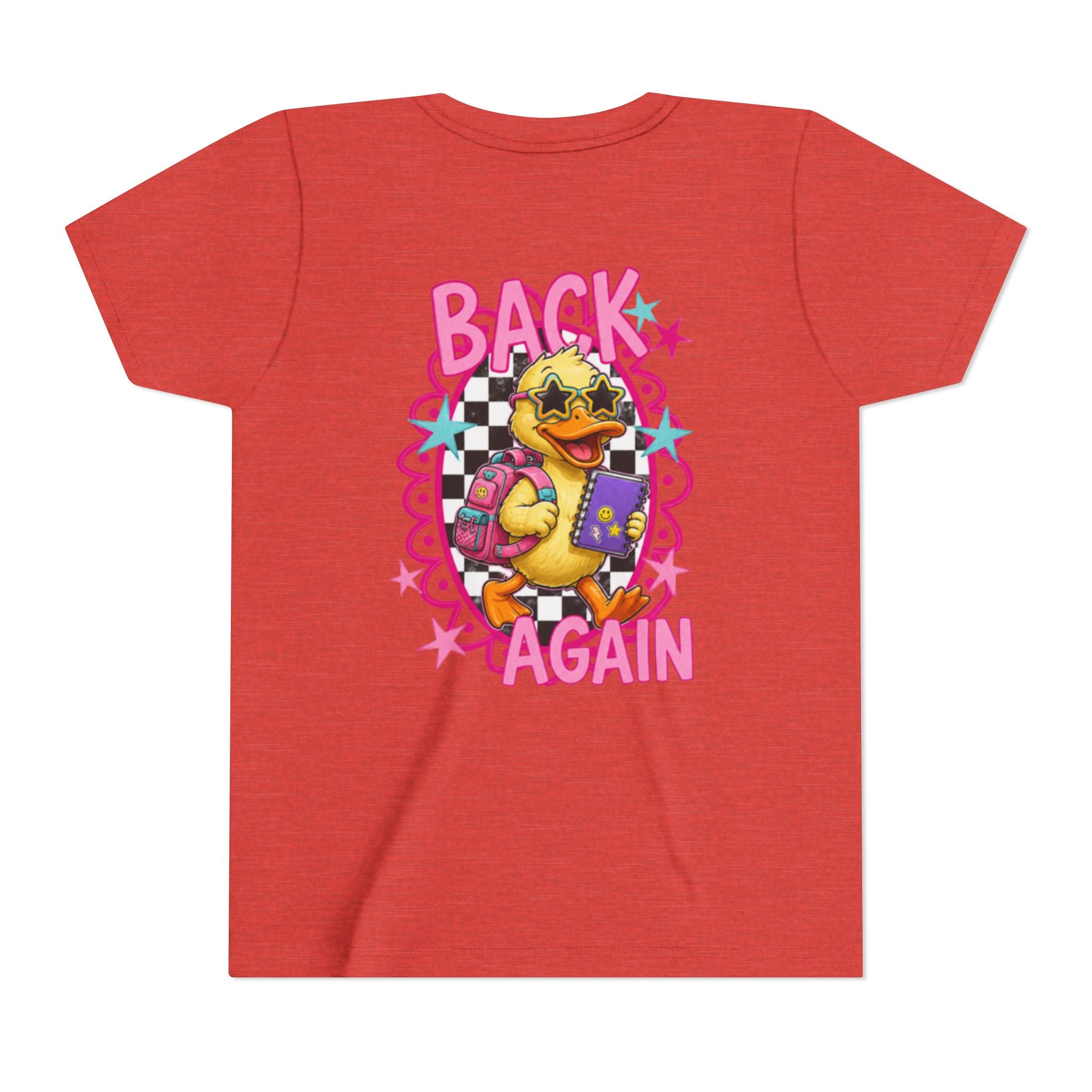Back to School Youth Tee — "Back Again" Retro Duck Graphic