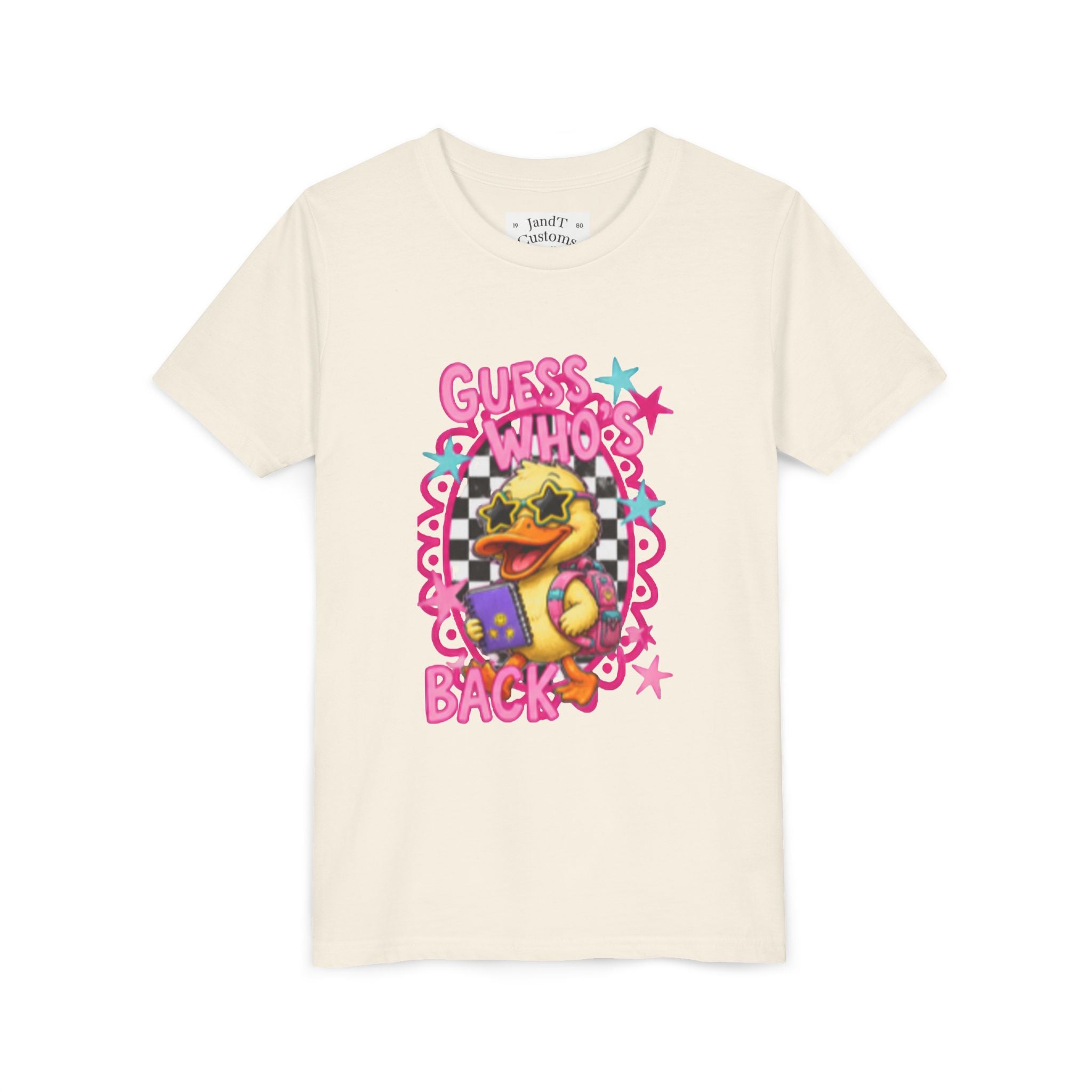 Back to School Youth Tee — "Back Again" Retro Duck Graphic