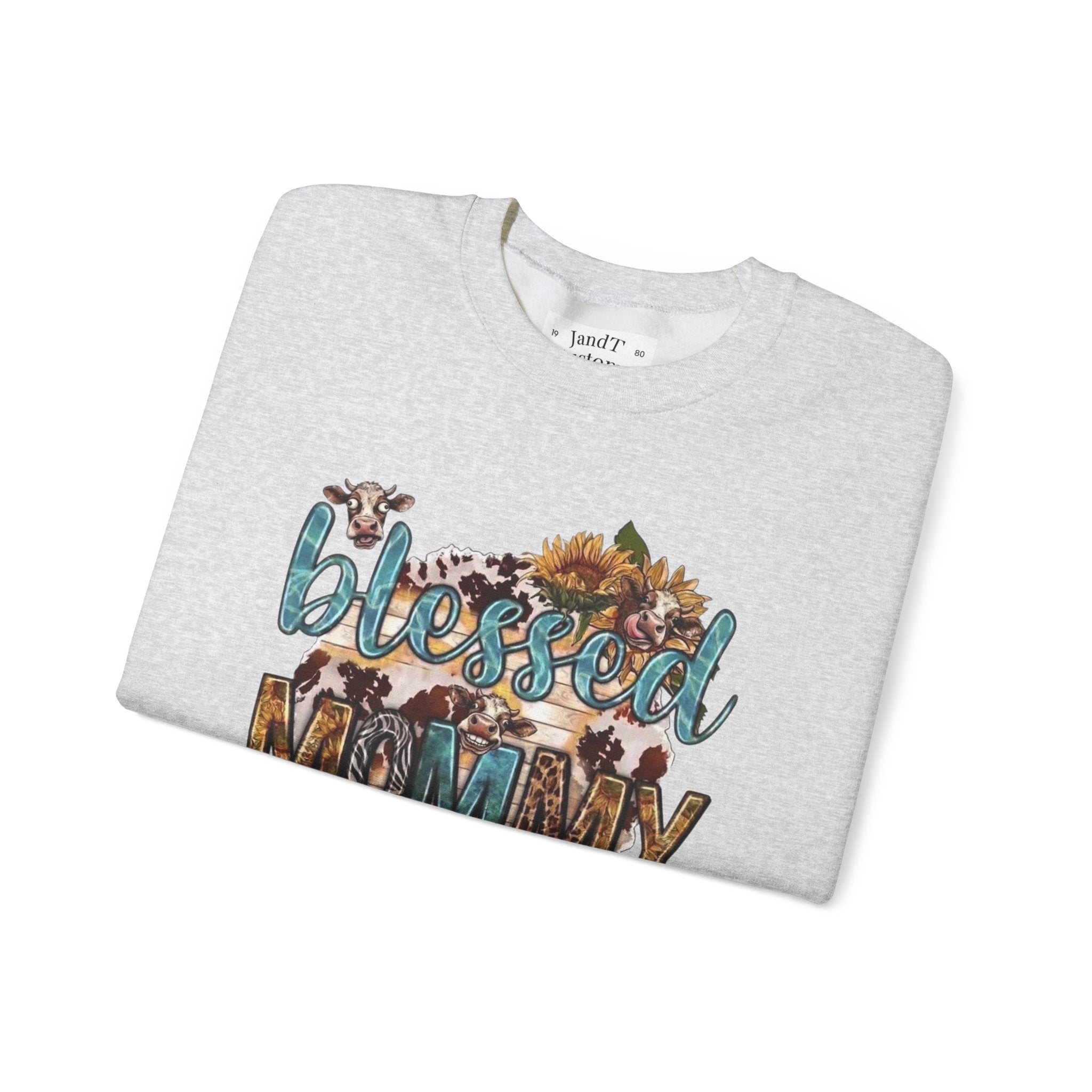 Blessed Mommy Sweatshirt — Floral Leopard Mama Pullover
