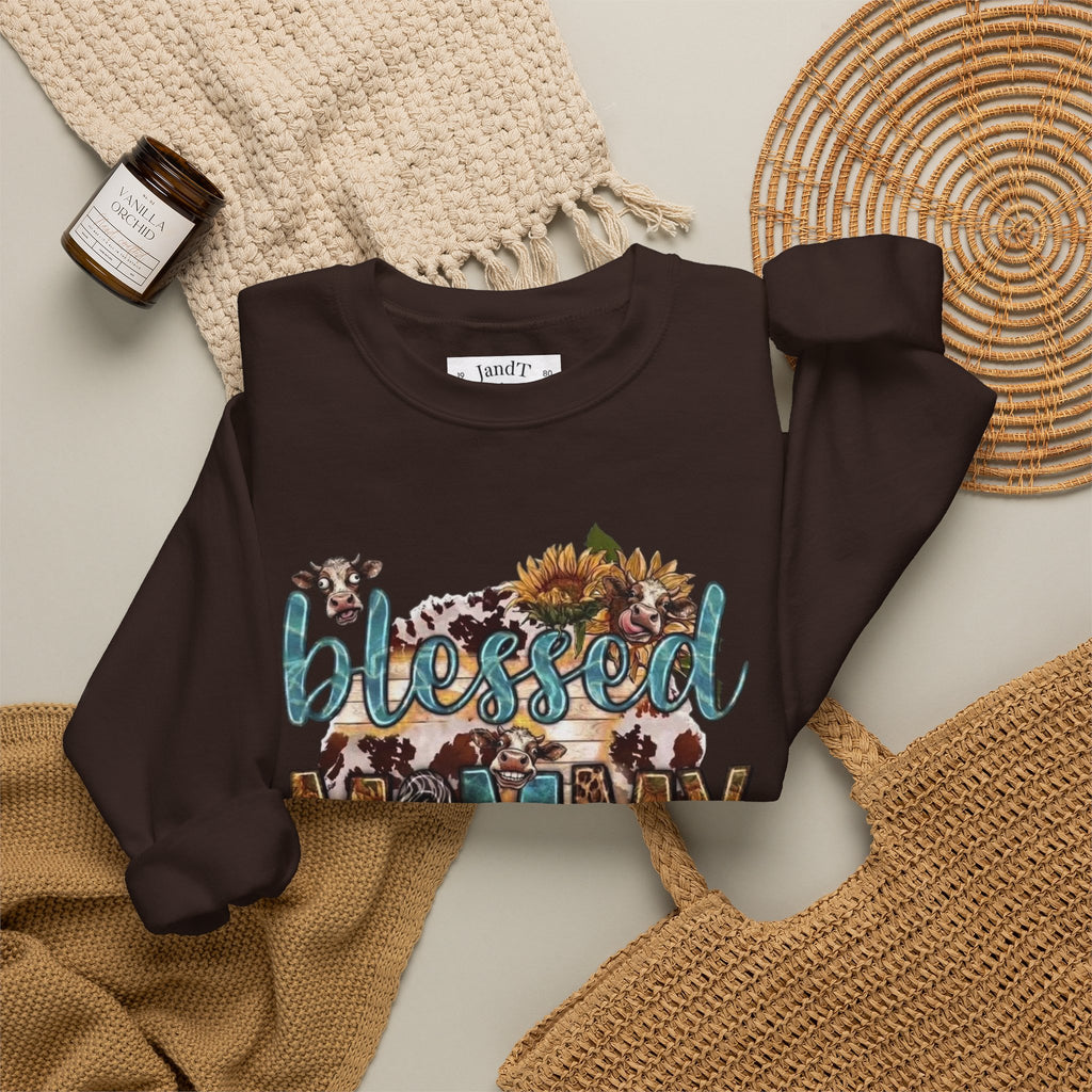 Blessed Mommy Sweatshirt — Floral Leopard Mama Pullover