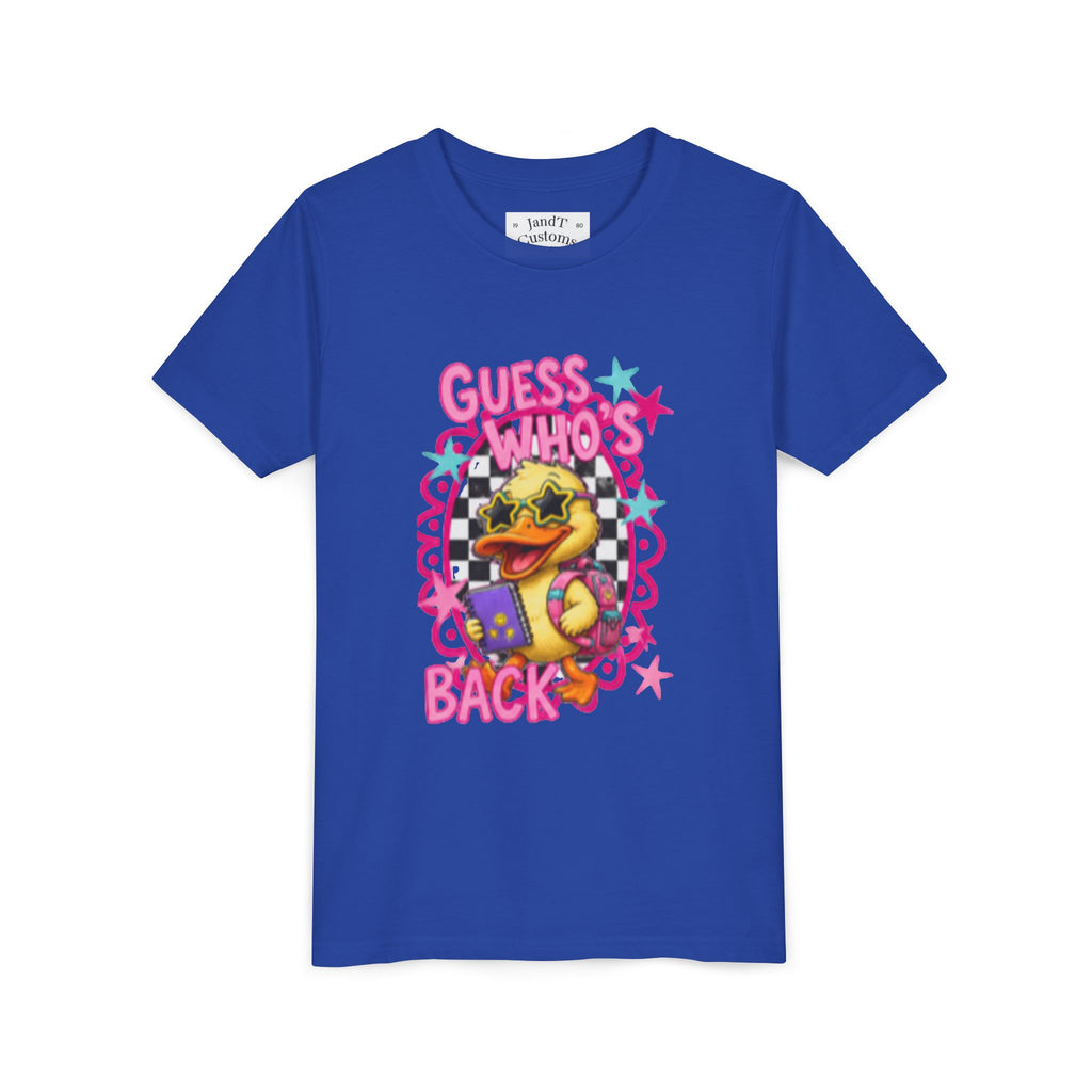 Back to School Youth Tee — "Back Again" Retro Duck Graphic