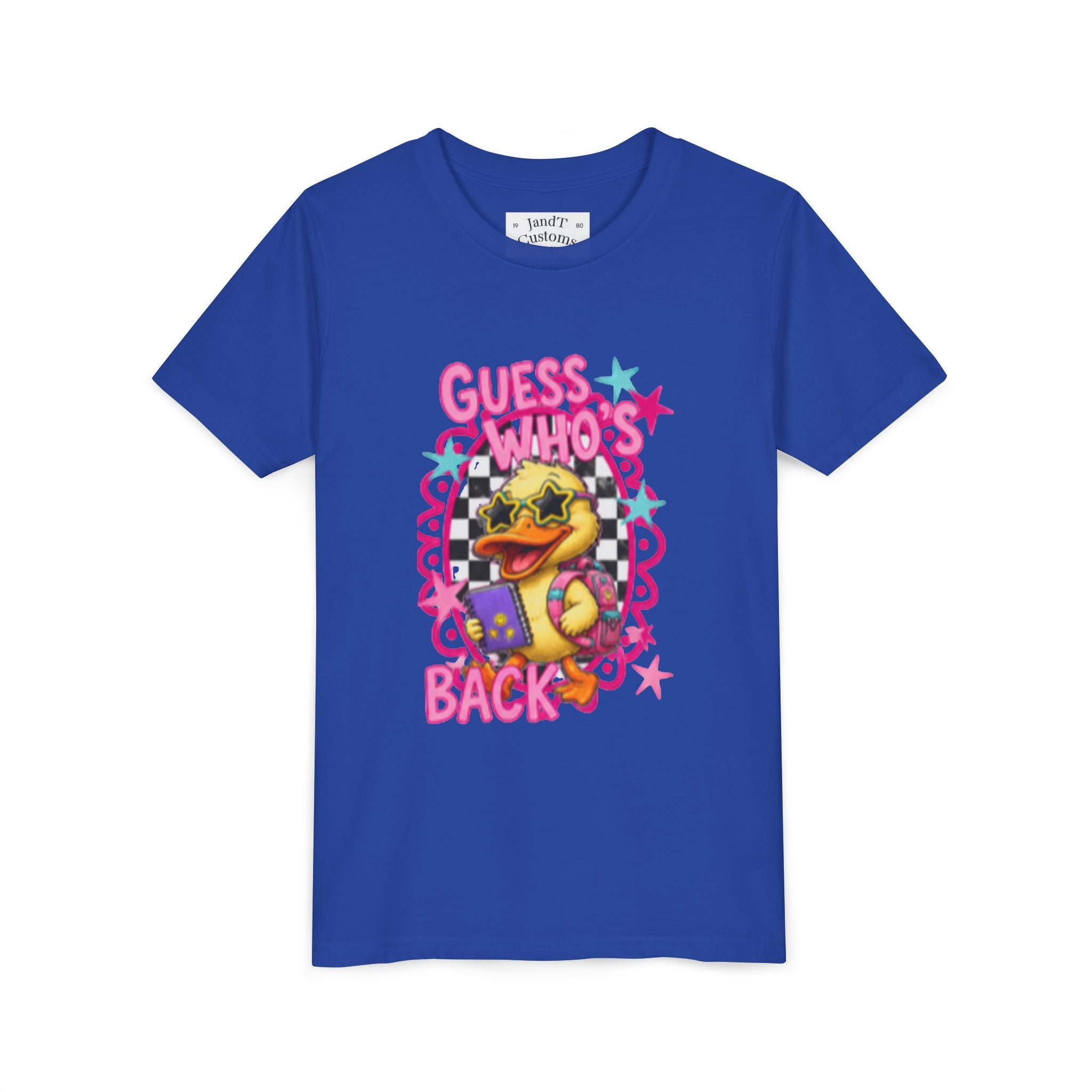 Back to School Youth Tee — "Back Again" Retro Duck Graphic