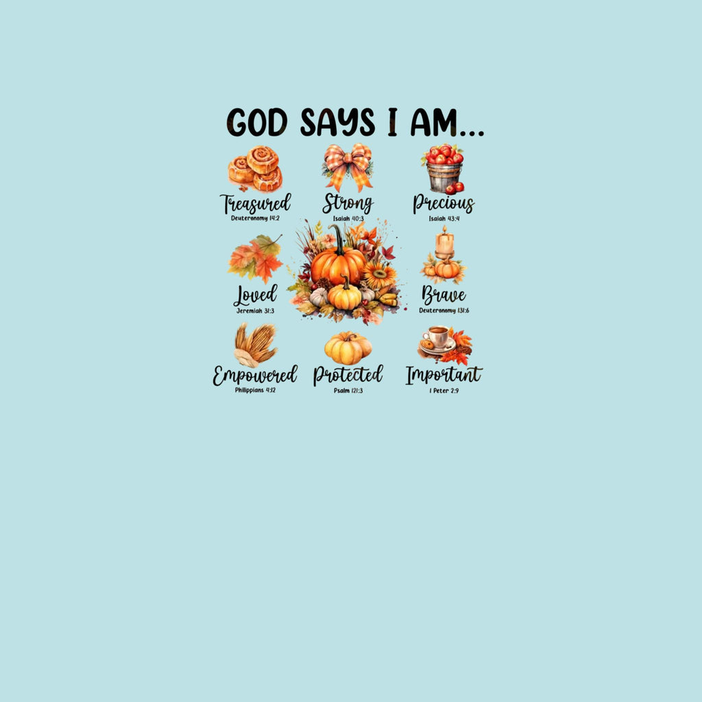 God Says I Am Autumn Hoodie — Inspirational Fall Pumpkin Faith Sweatshirt