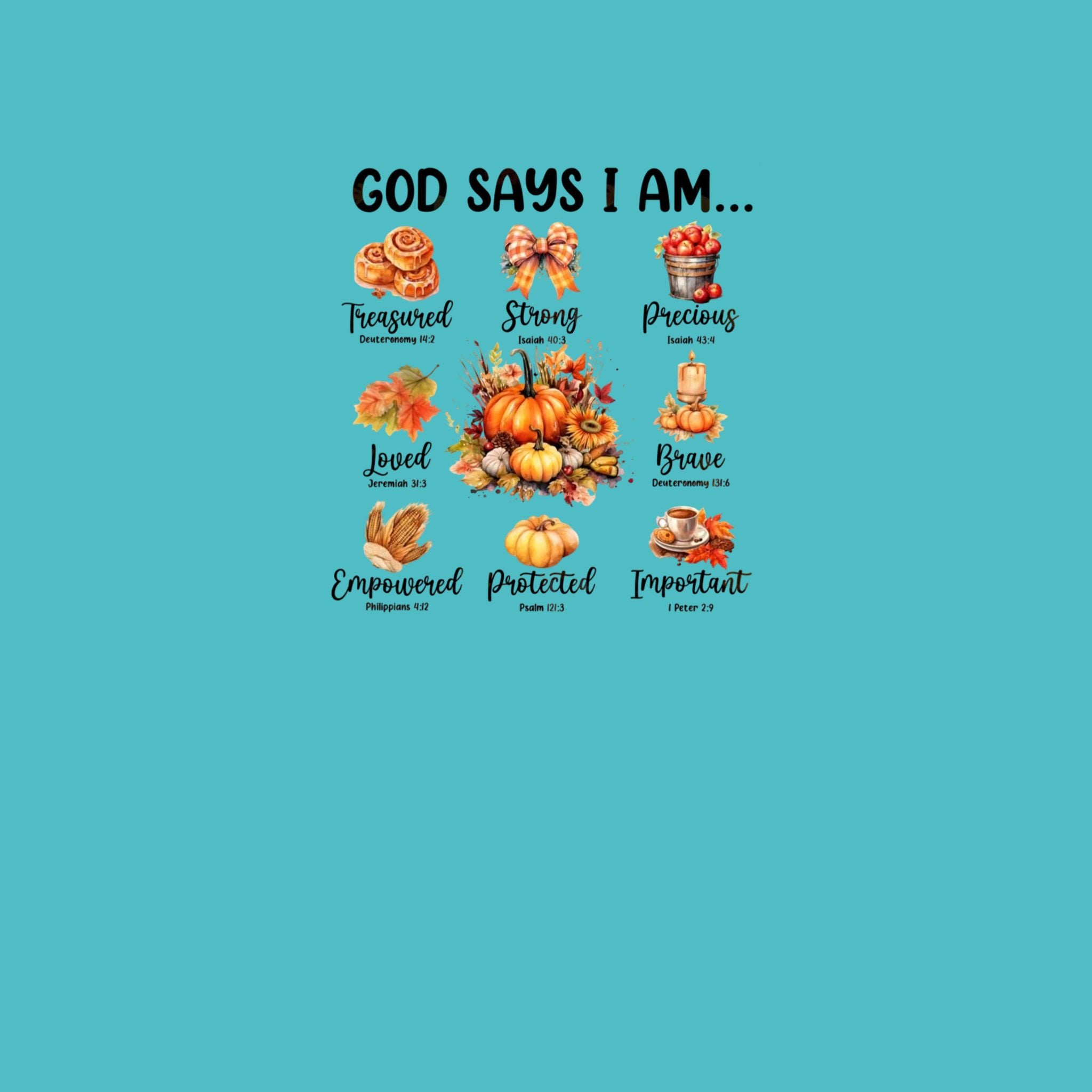 God Says I Am Autumn Hoodie — Inspirational Fall Pumpkin Faith Sweatshirt