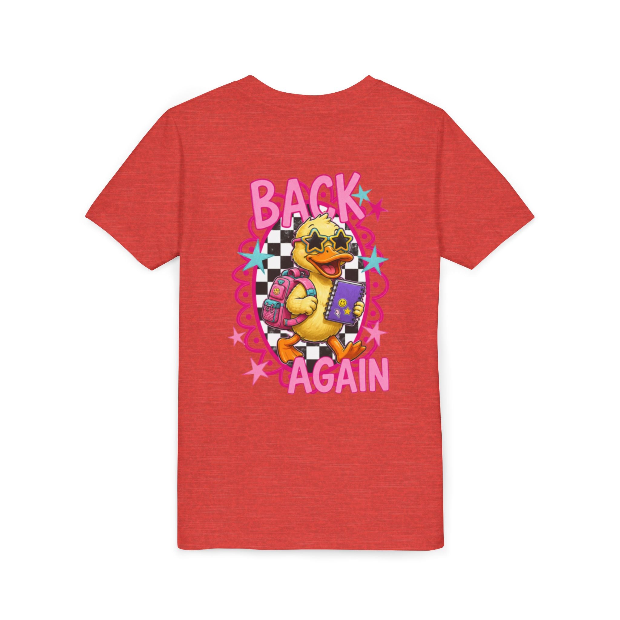 Back to School Youth Tee — "Back Again" Retro Duck Graphic