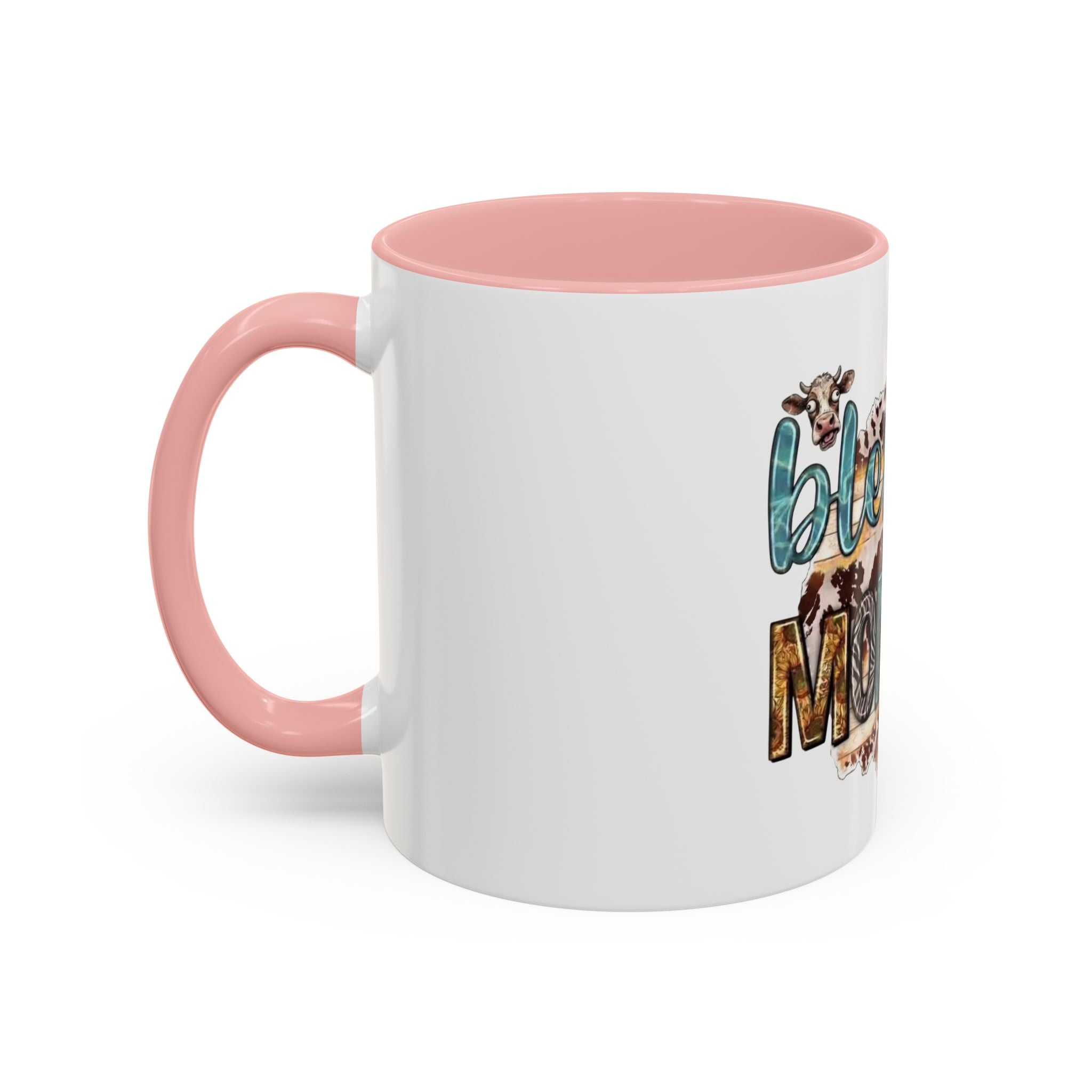 Blessed Mommy Accent Coffee Mug — Floral Sunflower Rustic 'Blessed Mommy' Tea & Coffee Cup (11oz, 15oz)