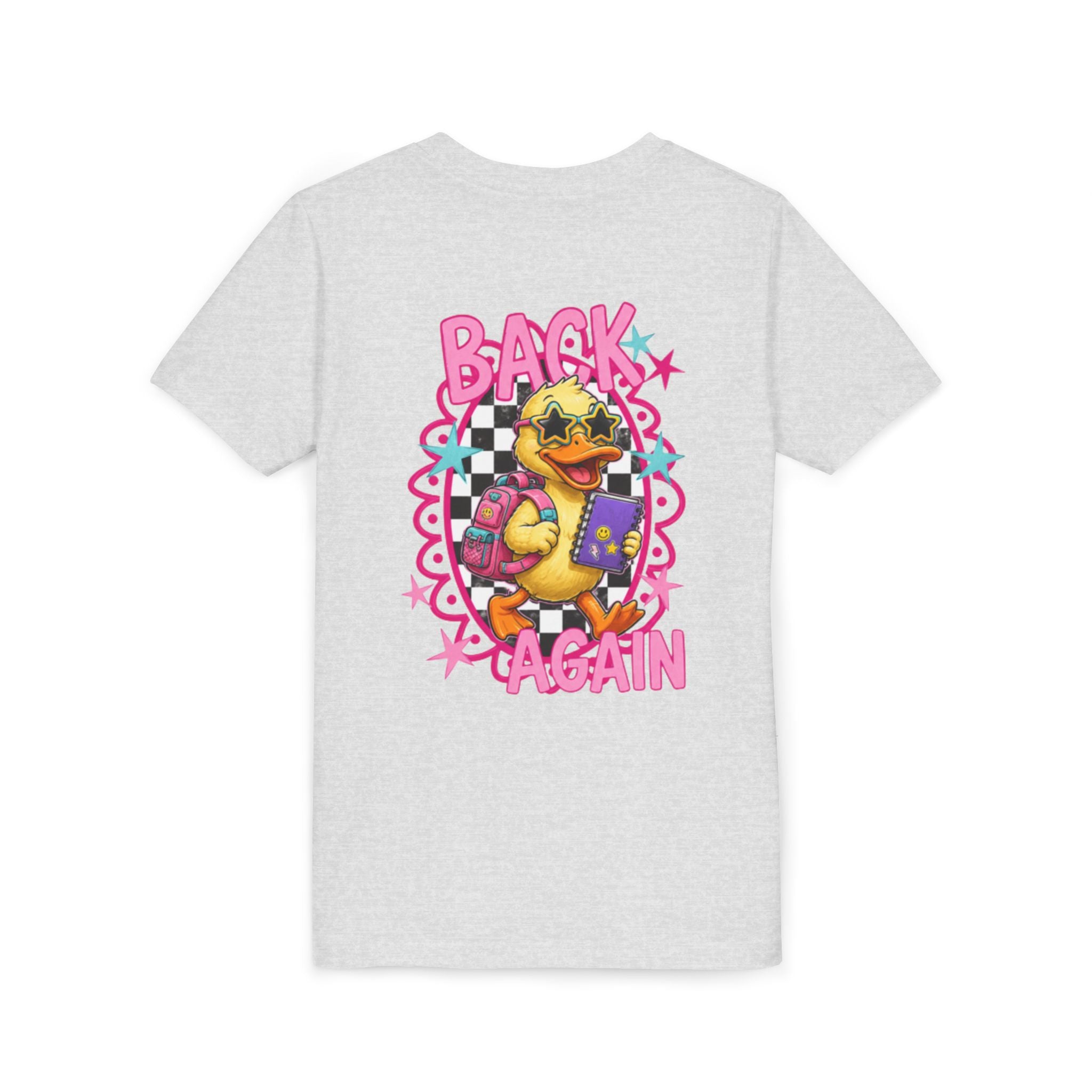 Back to School Youth Tee — "Back Again" Retro Duck Graphic
