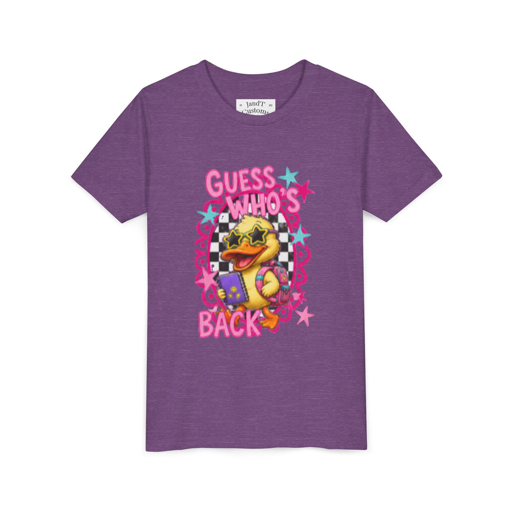Back to School Youth Tee — "Back Again" Retro Duck Graphic