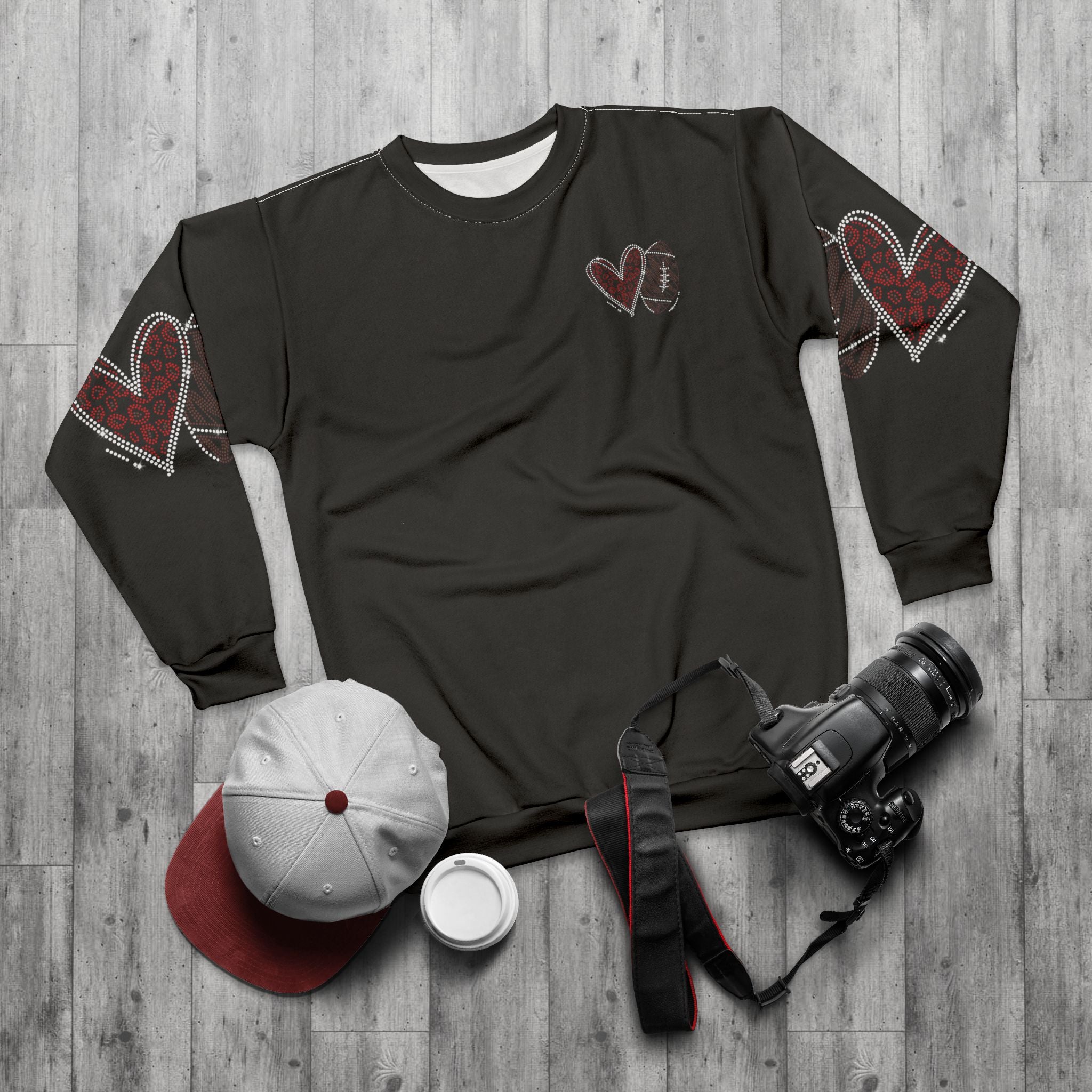 Heart Sketch Sweatshirt - Grunge Heart Graphic Crewneck