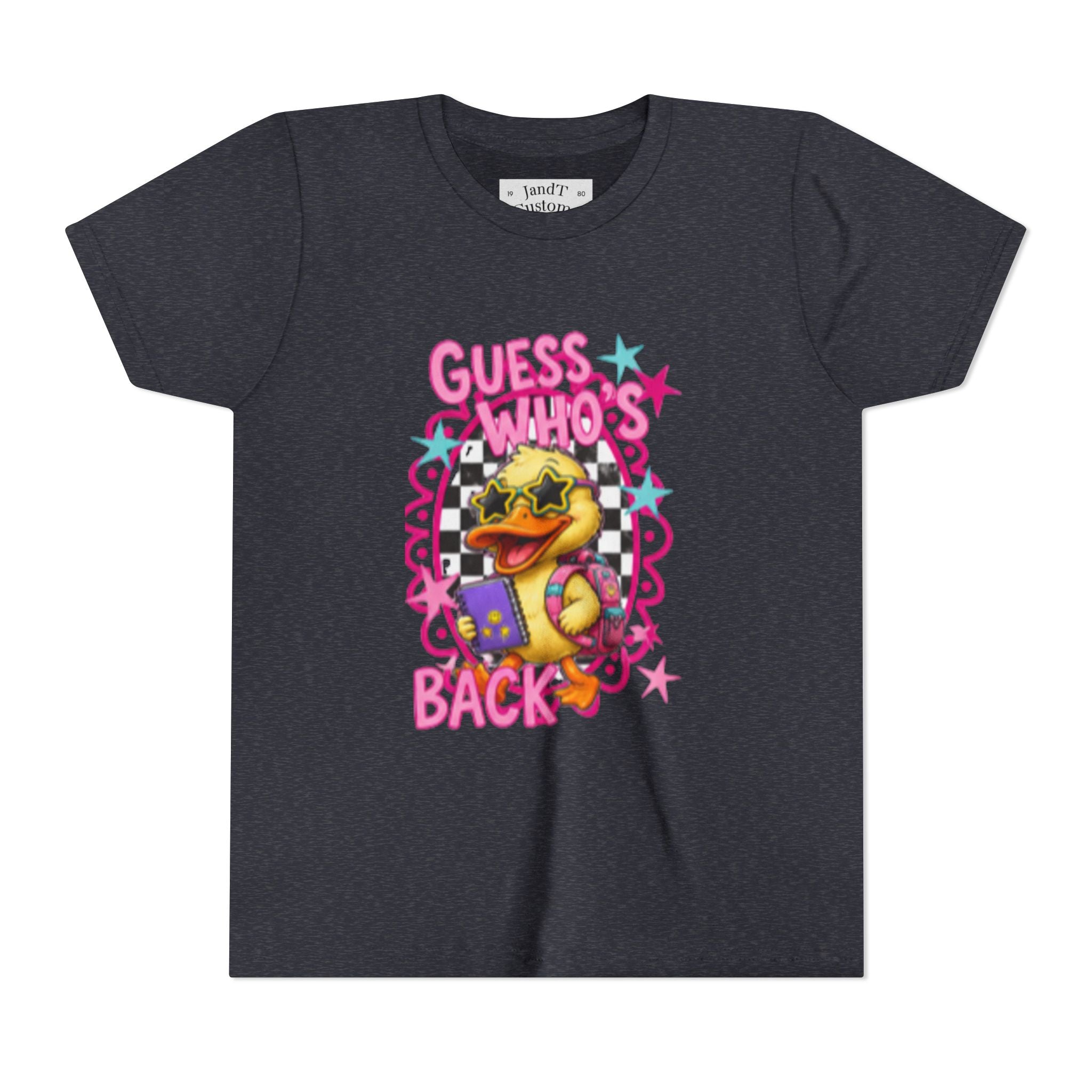 Back to School Youth Tee — "Back Again" Retro Duck Graphic