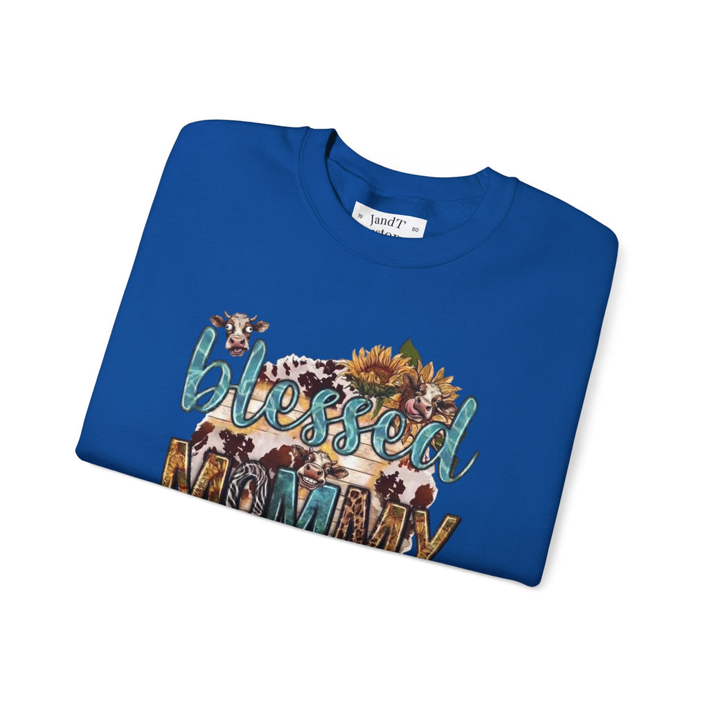 Blessed Mommy Sweatshirt — Floral Leopard Mama Pullover