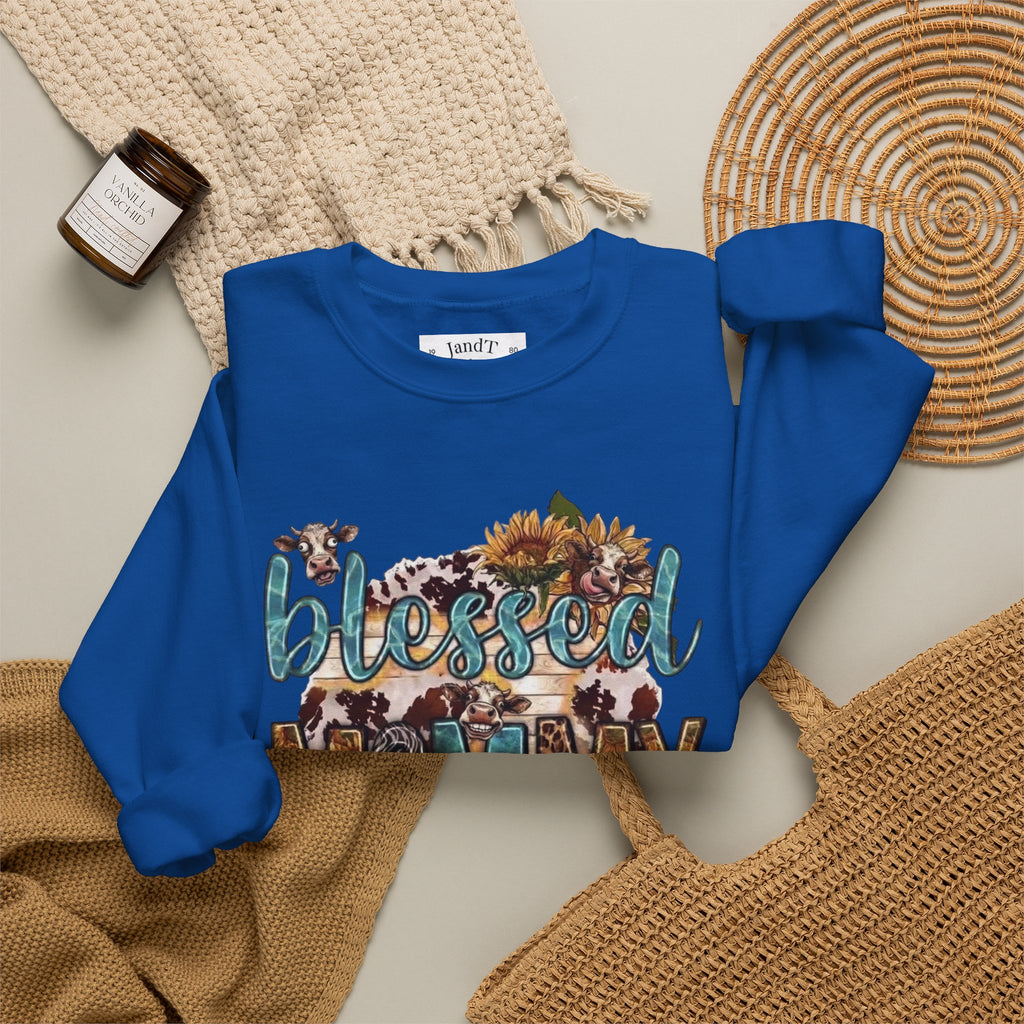 Blessed Mommy Sweatshirt — Floral Leopard Mama Pullover