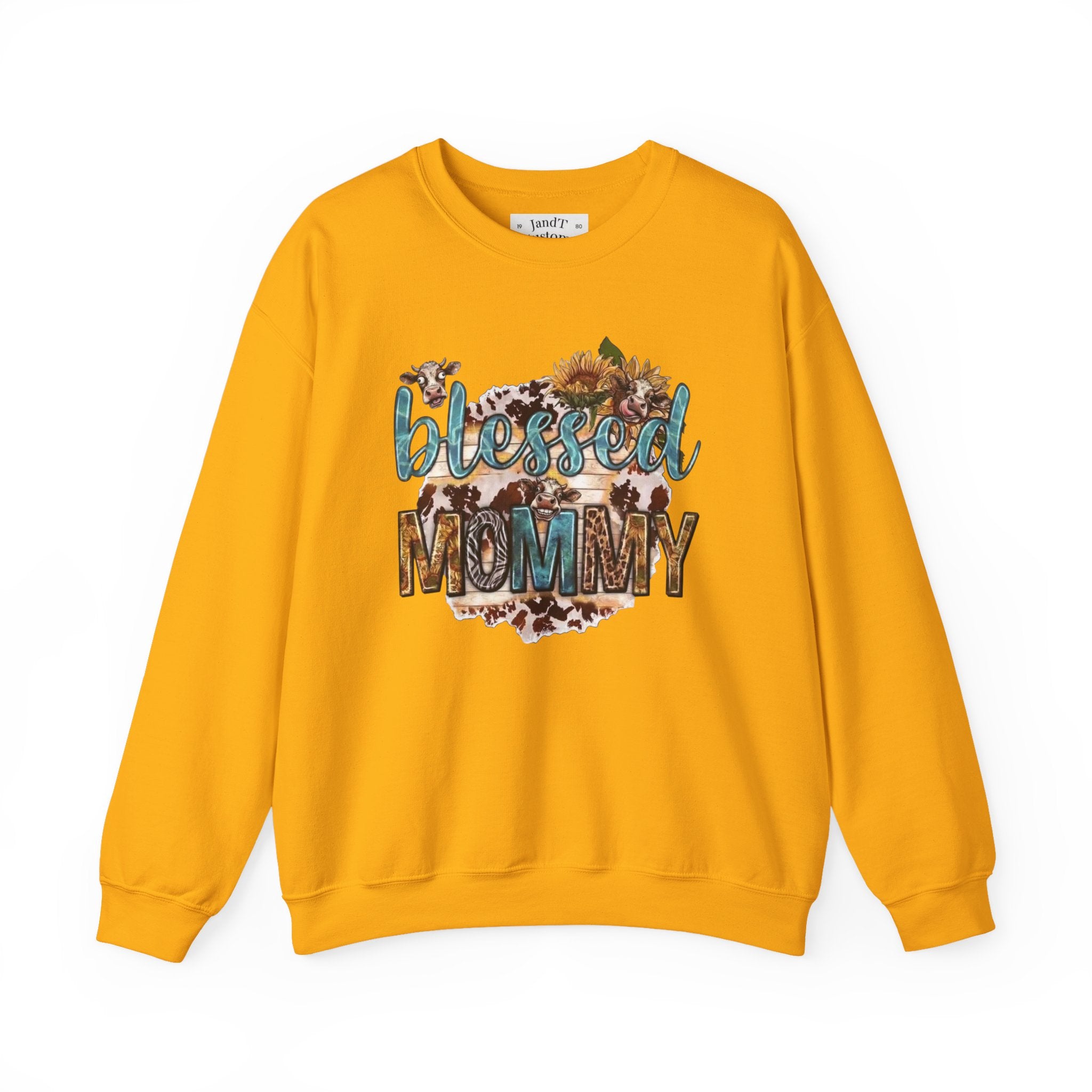 Blessed Mommy Sweatshirt — Floral Leopard Mama Pullover