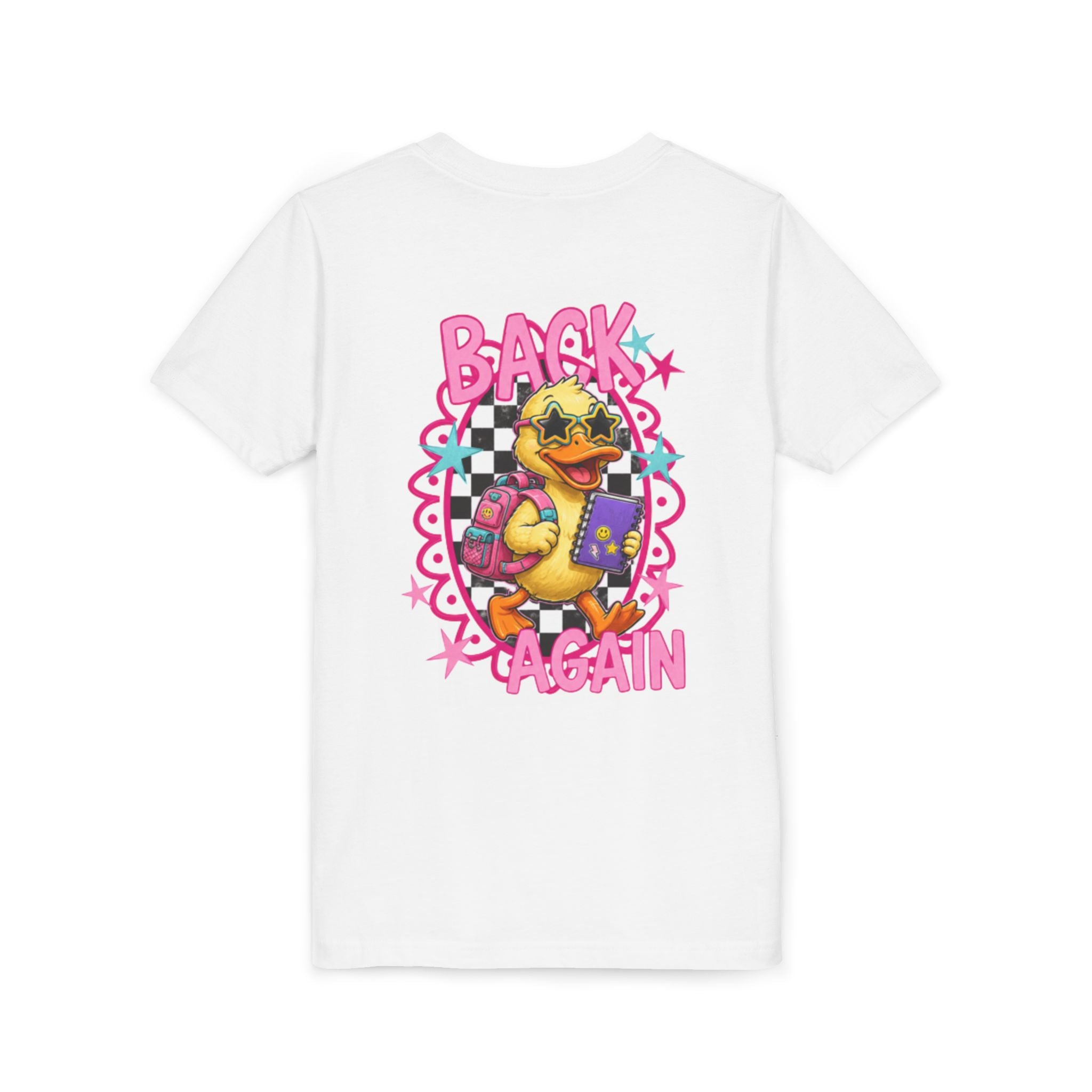 Back to School Youth Tee — "Back Again" Retro Duck Graphic