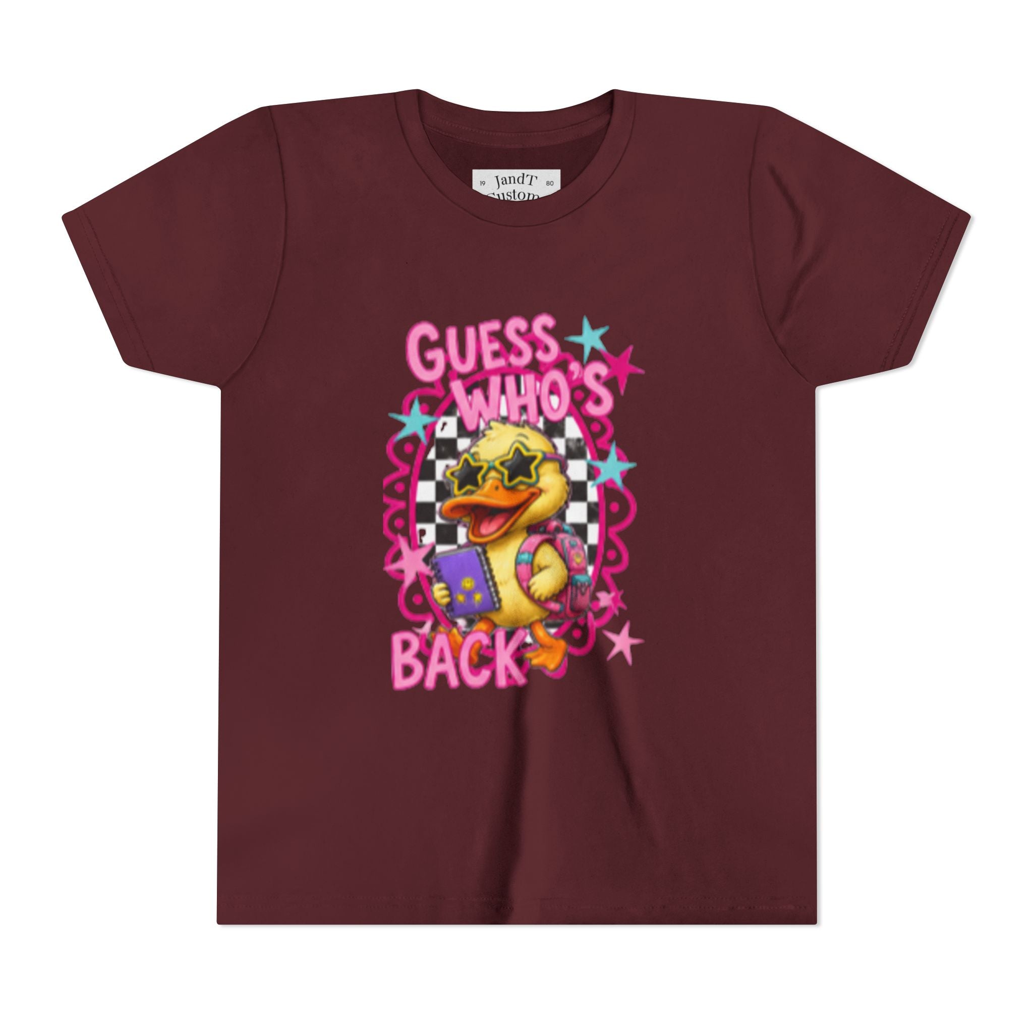 Back to School Youth Tee — "Back Again" Retro Duck Graphic