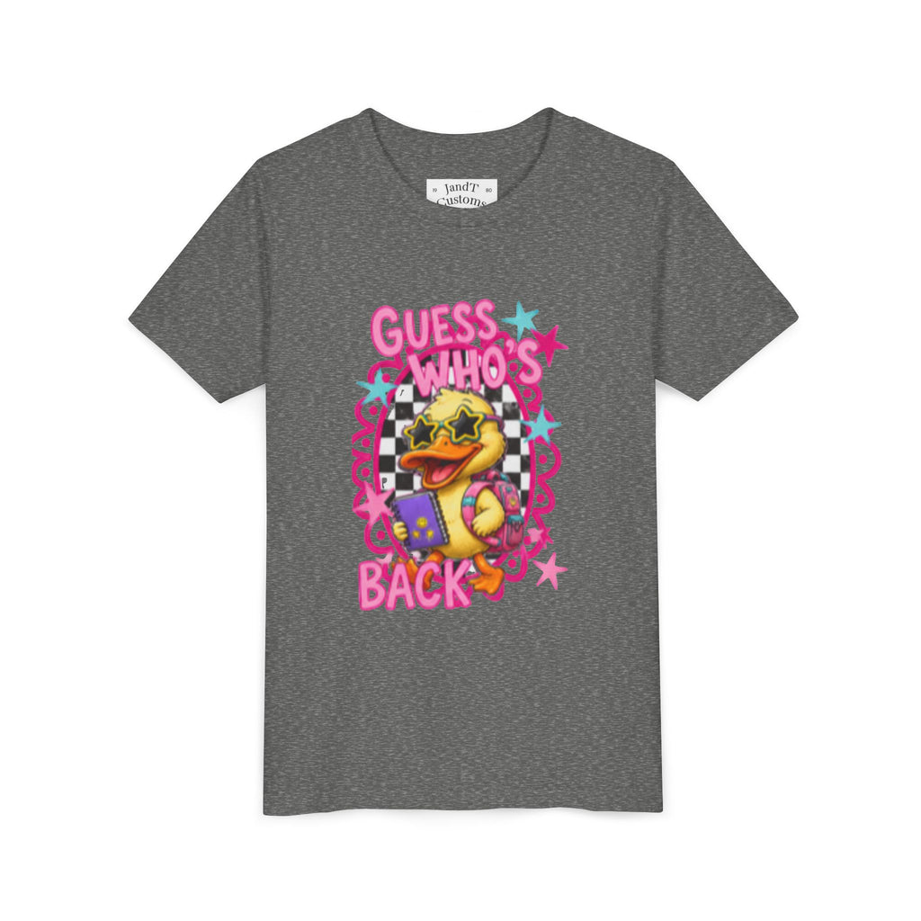 Back to School Youth Tee — "Back Again" Retro Duck Graphic