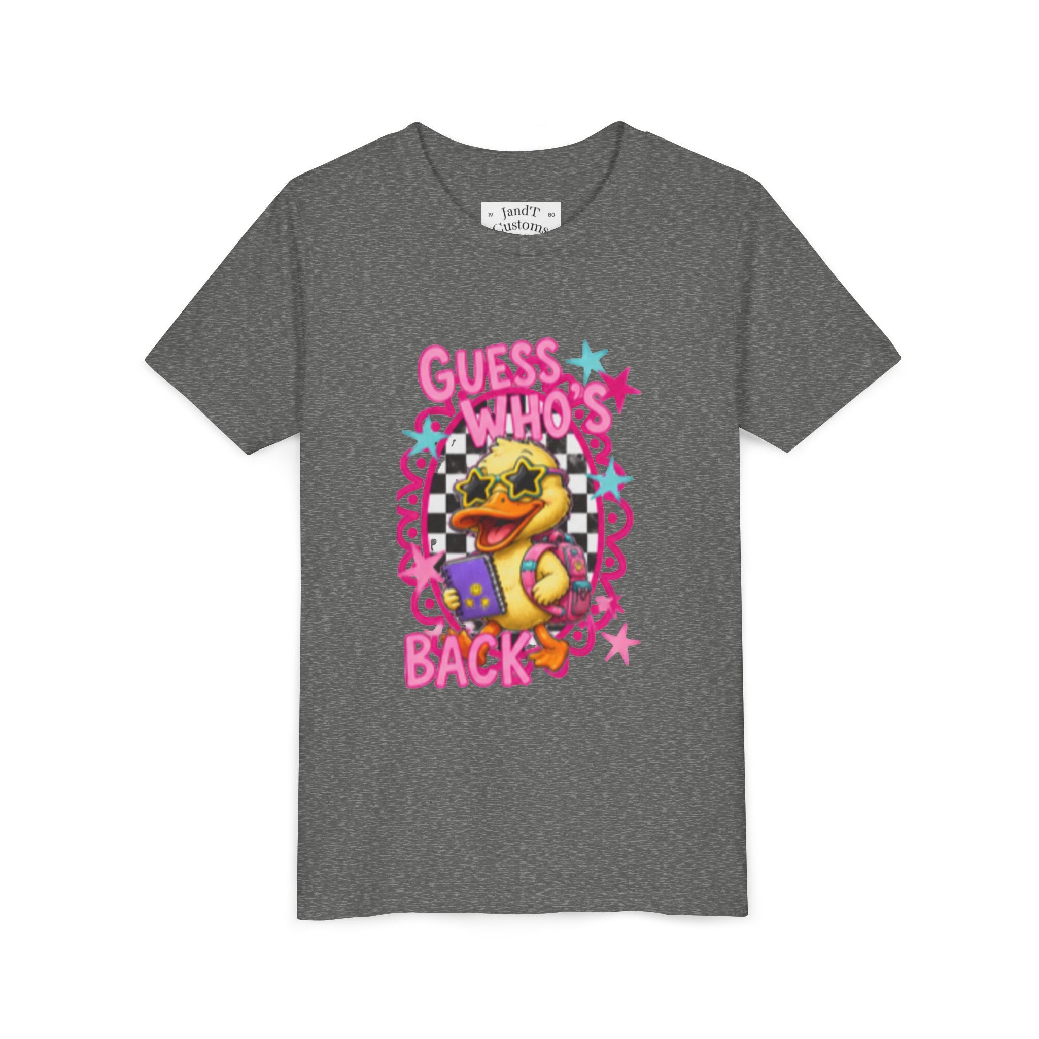 Back to School Youth Tee — "Back Again" Retro Duck Graphic