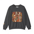 Fall Weather Together Crewneck Sweatshirt — Cozy Autumn Pumpkin & Sunflower Design