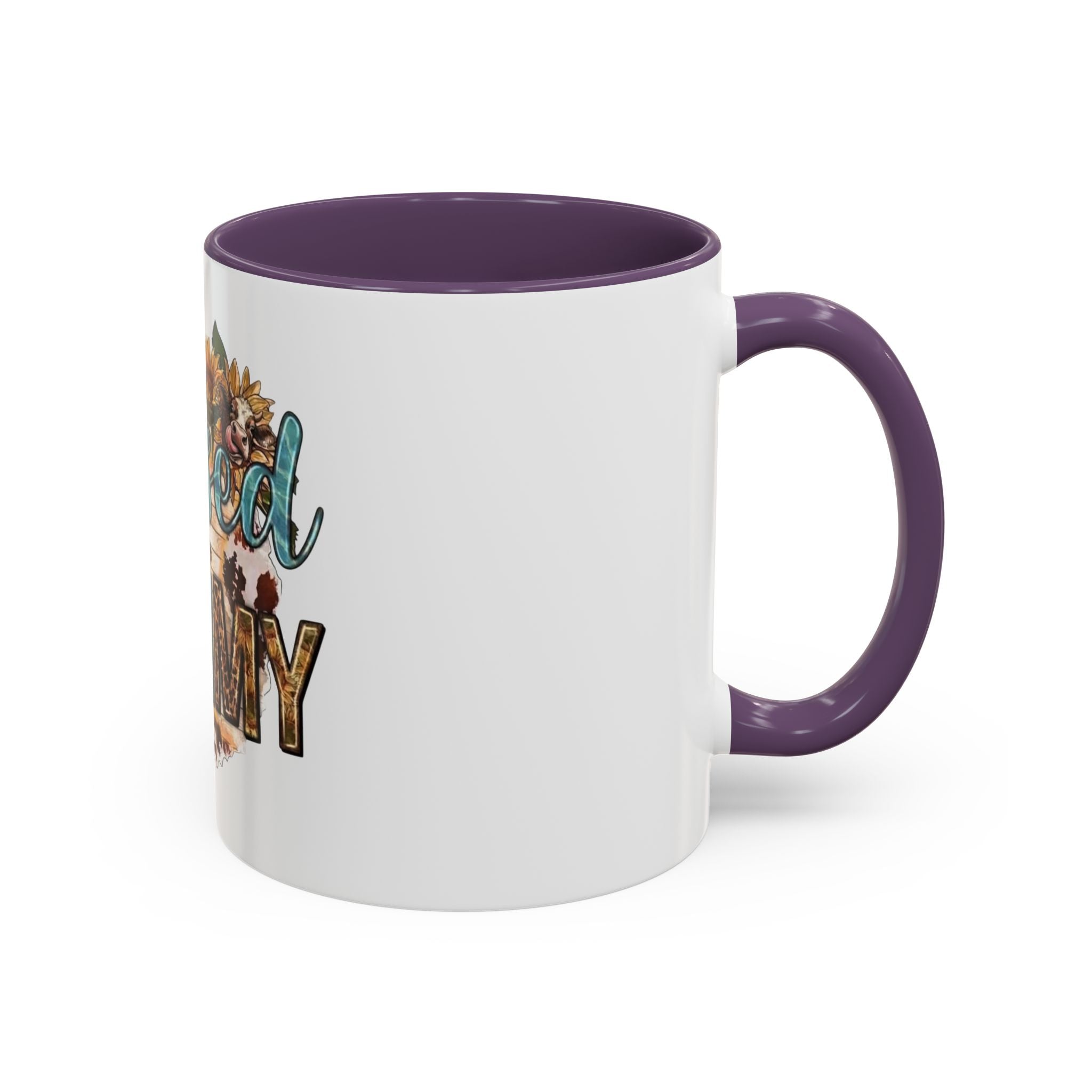 Blessed Mommy Accent Coffee Mug — Floral Sunflower Rustic 'Blessed Mommy' Tea & Coffee Cup (11oz, 15oz)
