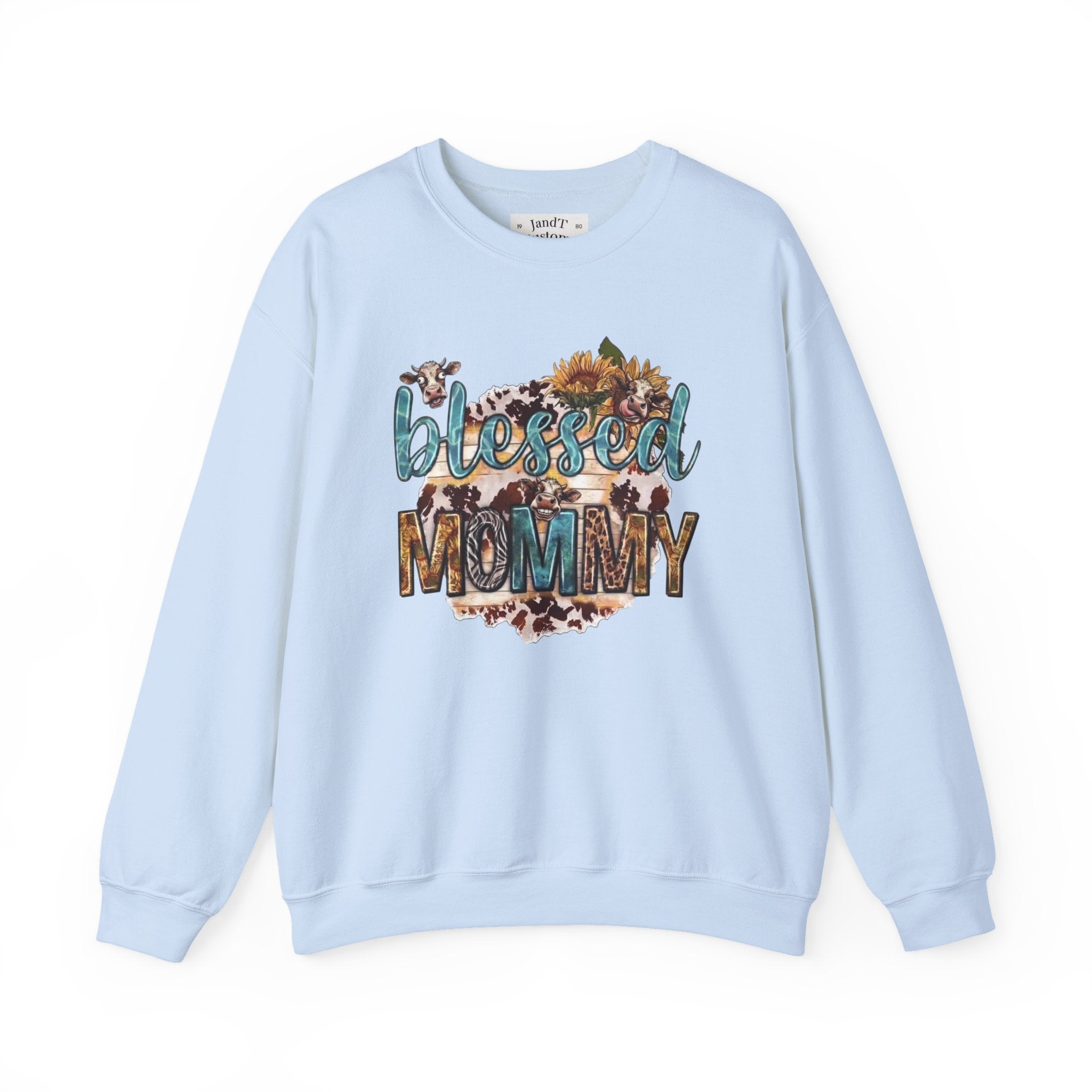 Blessed Mommy Sweatshirt — Floral Leopard Mama Pullover