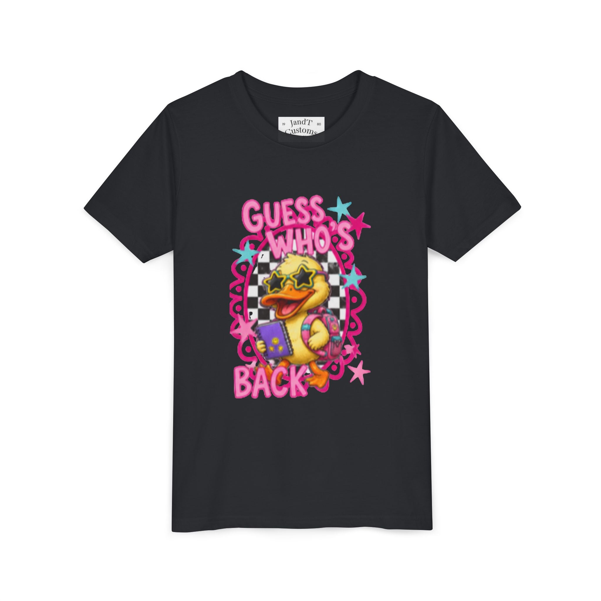 Back to School Youth Tee — "Back Again" Retro Duck Graphic