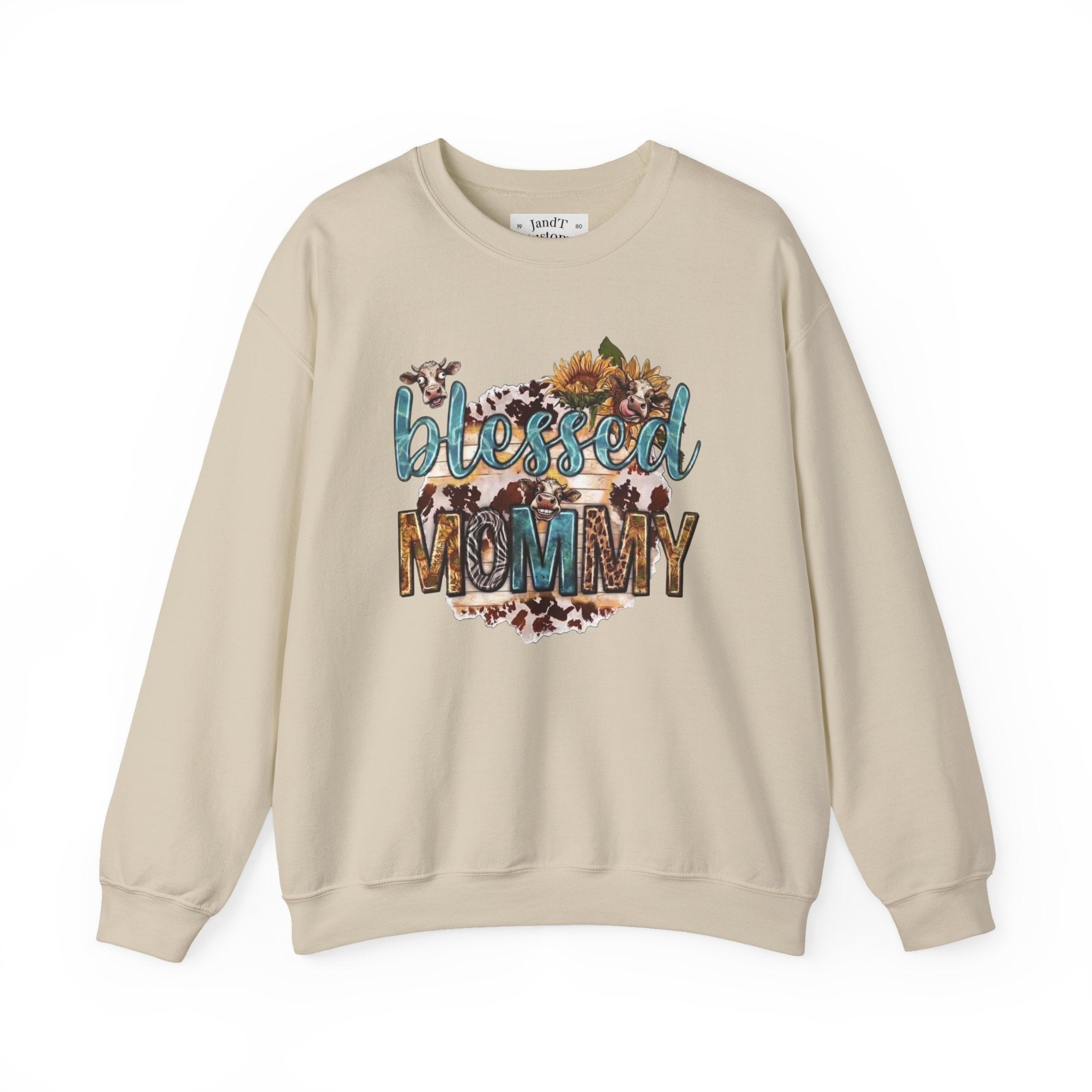 Blessed Mommy Sweatshirt — Floral Leopard Mama Pullover