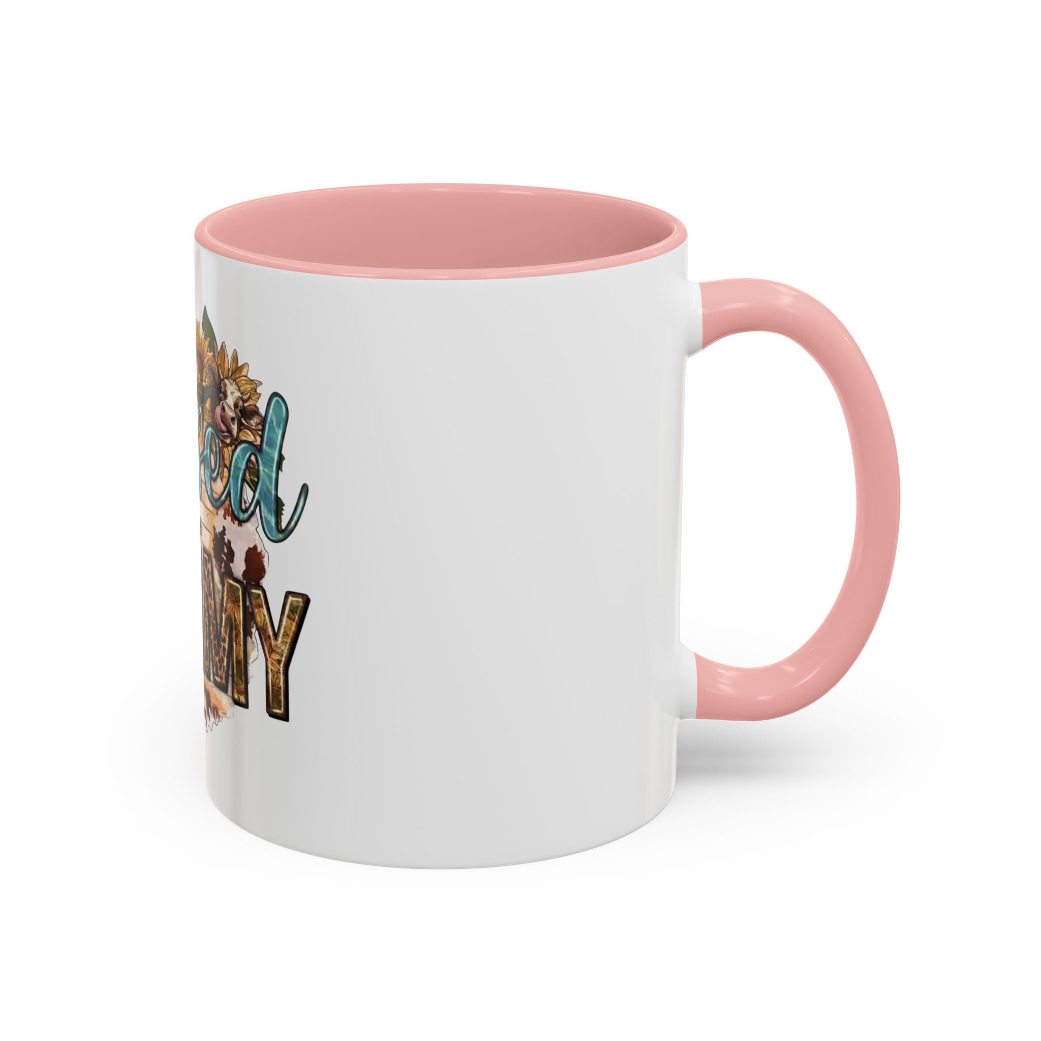 Blessed Mommy Accent Coffee Mug — Floral Sunflower Rustic 'Blessed Mommy' Tea & Coffee Cup (11oz, 15oz)