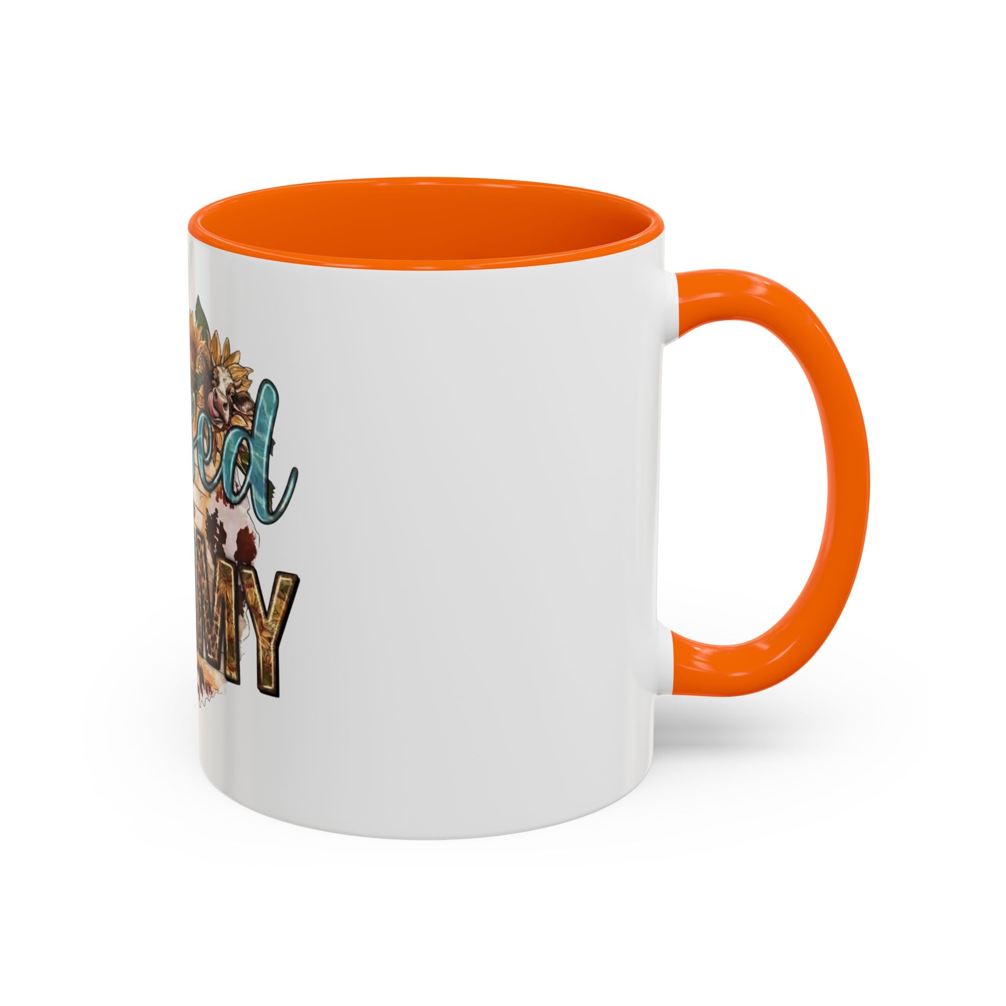Blessed Mommy Accent Coffee Mug — Floral Sunflower Rustic 'Blessed Mommy' Tea & Coffee Cup (11oz, 15oz)