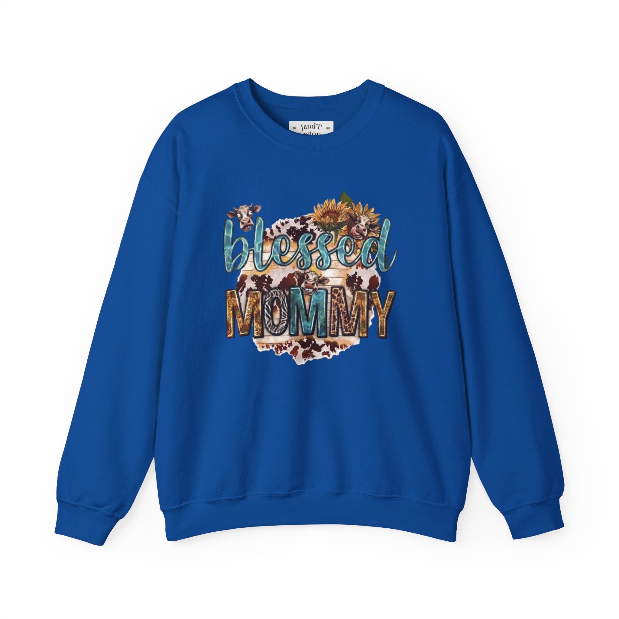 Blessed Mommy Sweatshirt — Floral Leopard Mama Pullover
