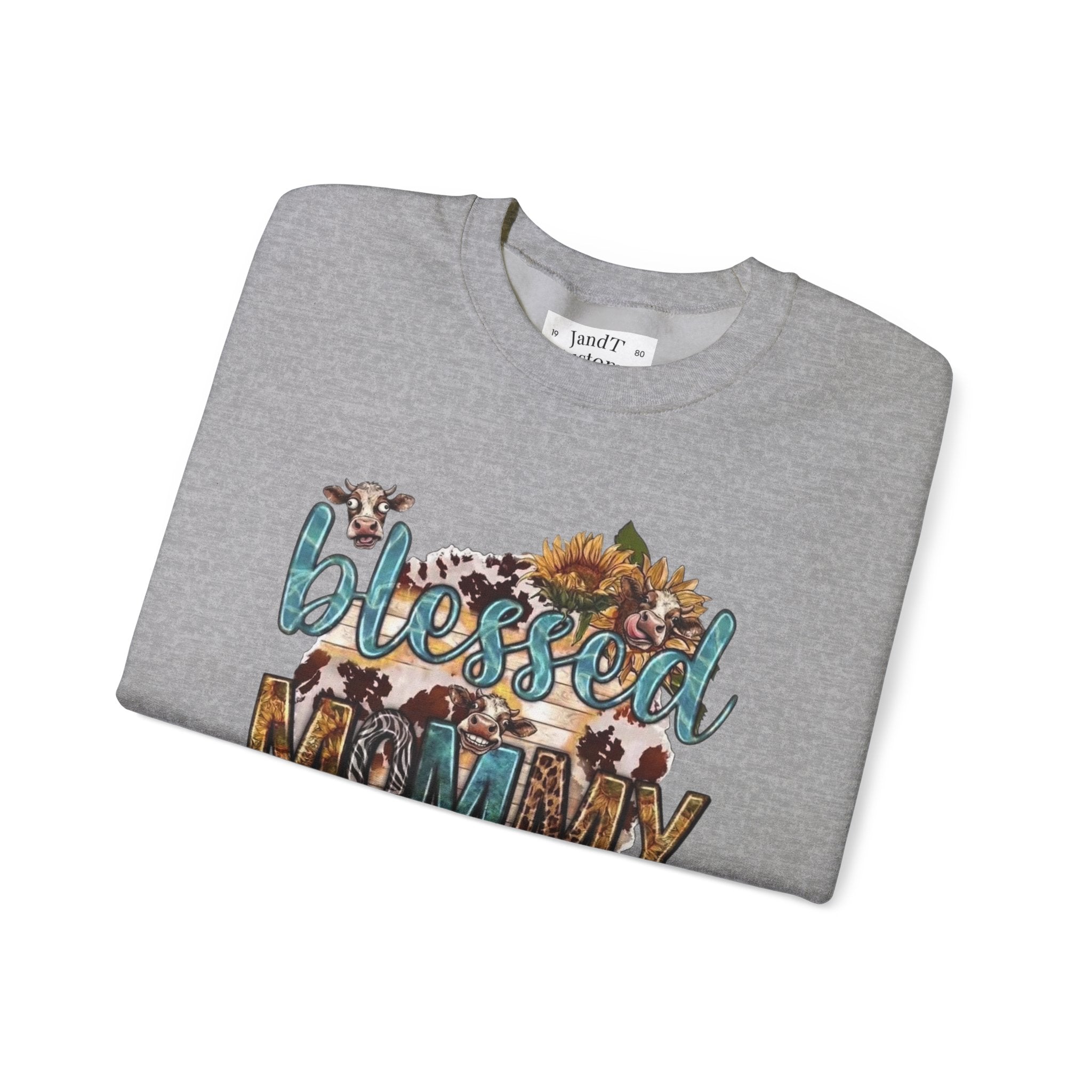 Blessed Mommy Sweatshirt — Floral Leopard Mama Pullover