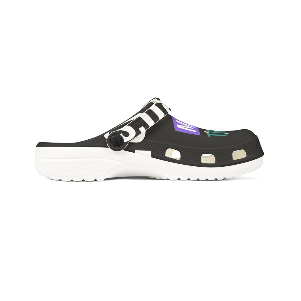 Graphic EVA Foam Clogs – "Made in the 80's" Retro Slip-On Shoes