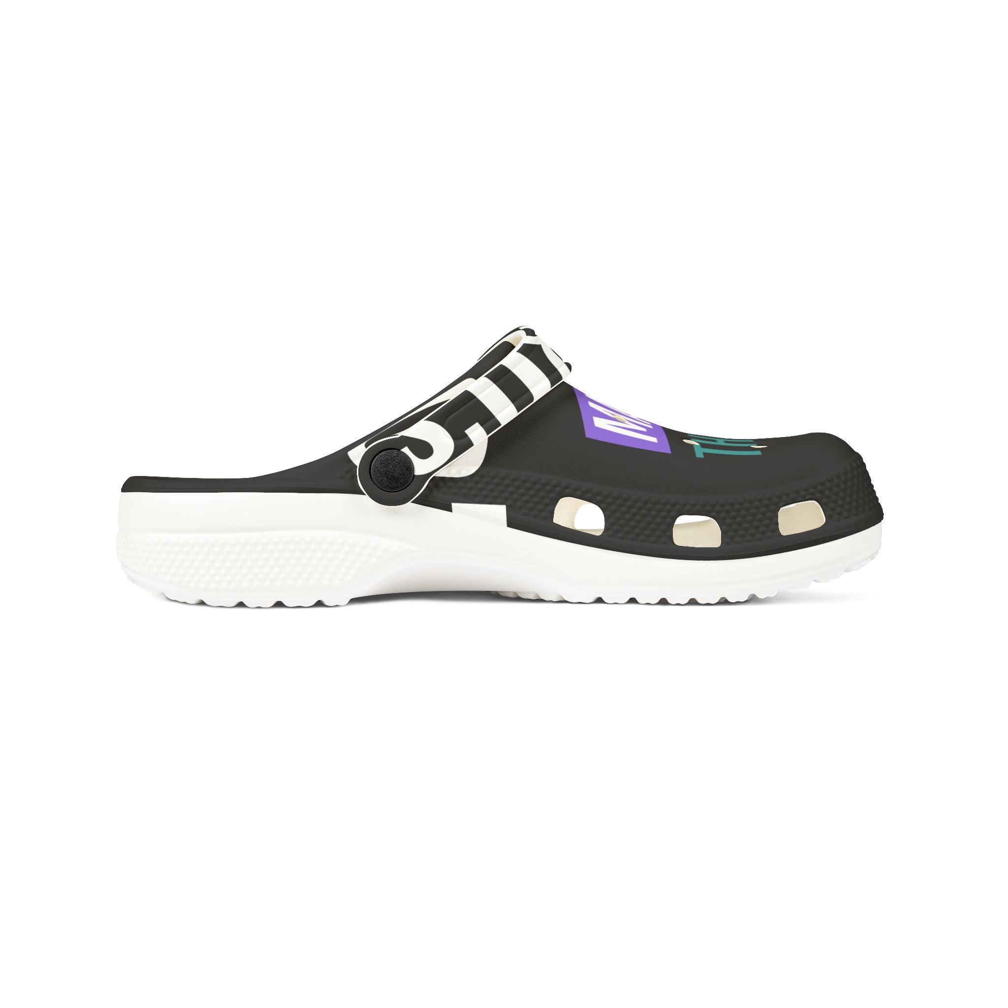 Graphic EVA Foam Clogs – "Made in the 80's" Retro Slip-On Shoes