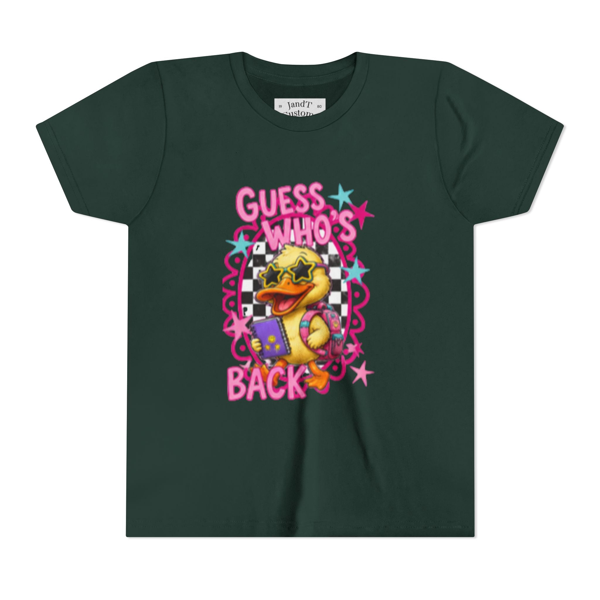 Back to School Youth Tee — "Back Again" Retro Duck Graphic
