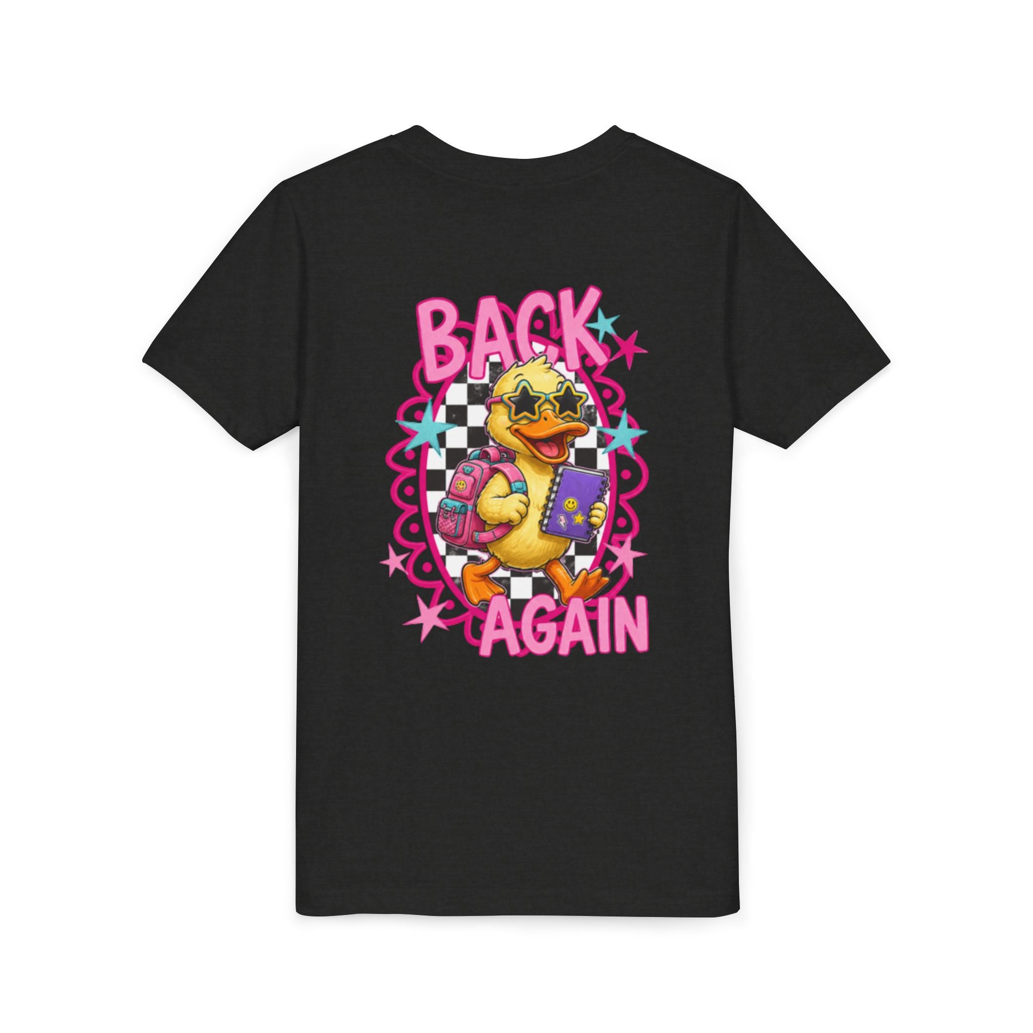 Back to School Youth Tee — "Back Again" Retro Duck Graphic