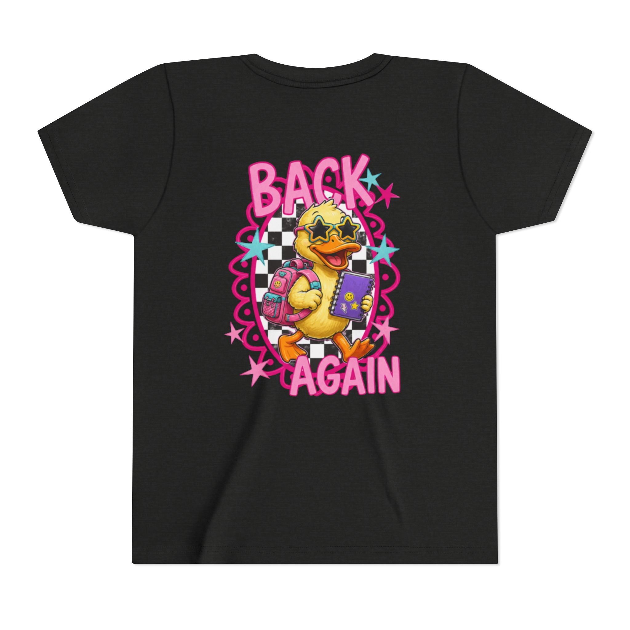 Back to School Youth Tee — "Back Again" Retro Duck Graphic