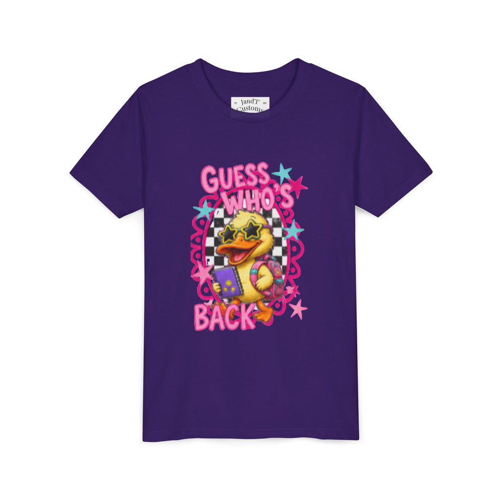 Back to School Youth Tee — "Back Again" Retro Duck Graphic