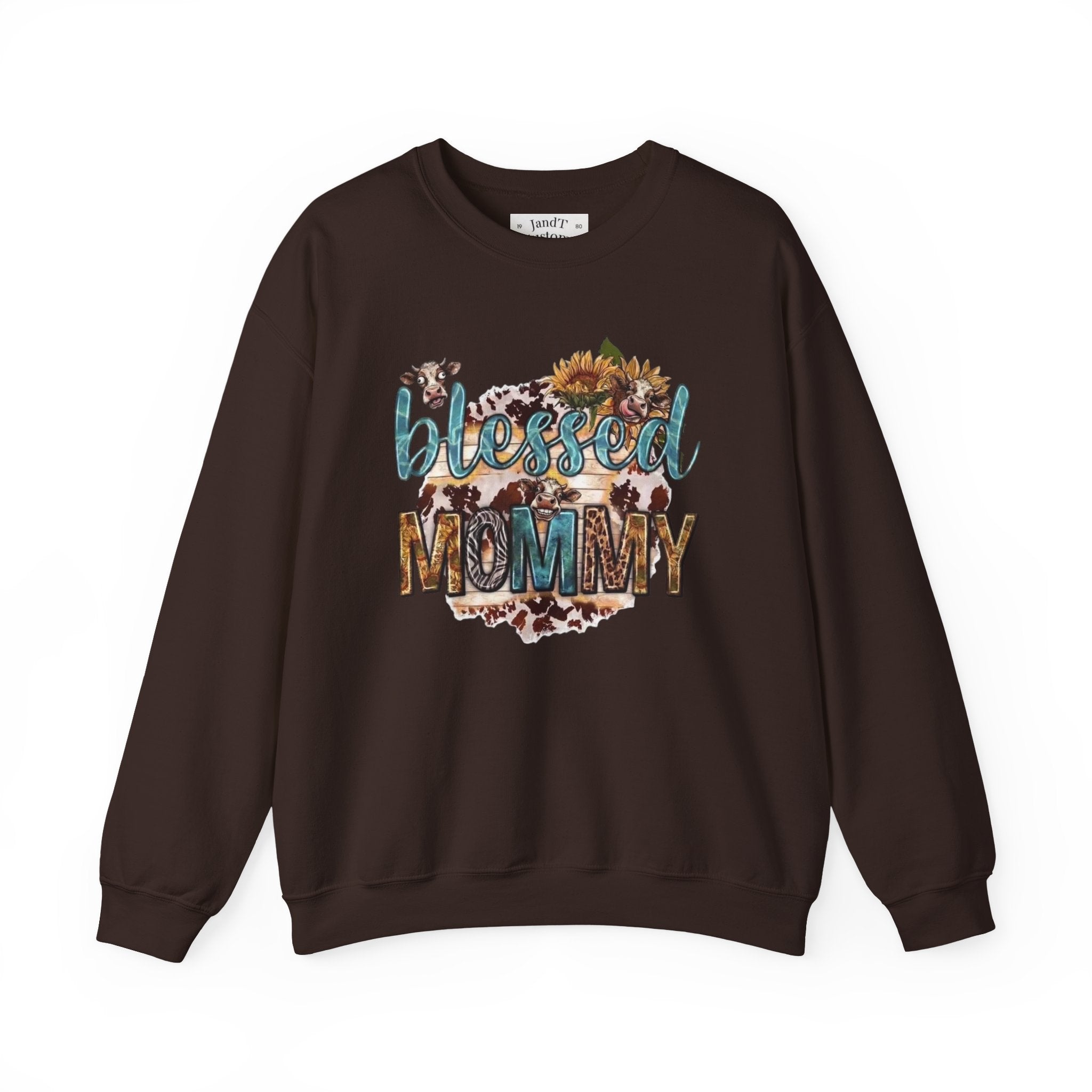 Blessed Mommy Sweatshirt — Floral Leopard Mama Pullover